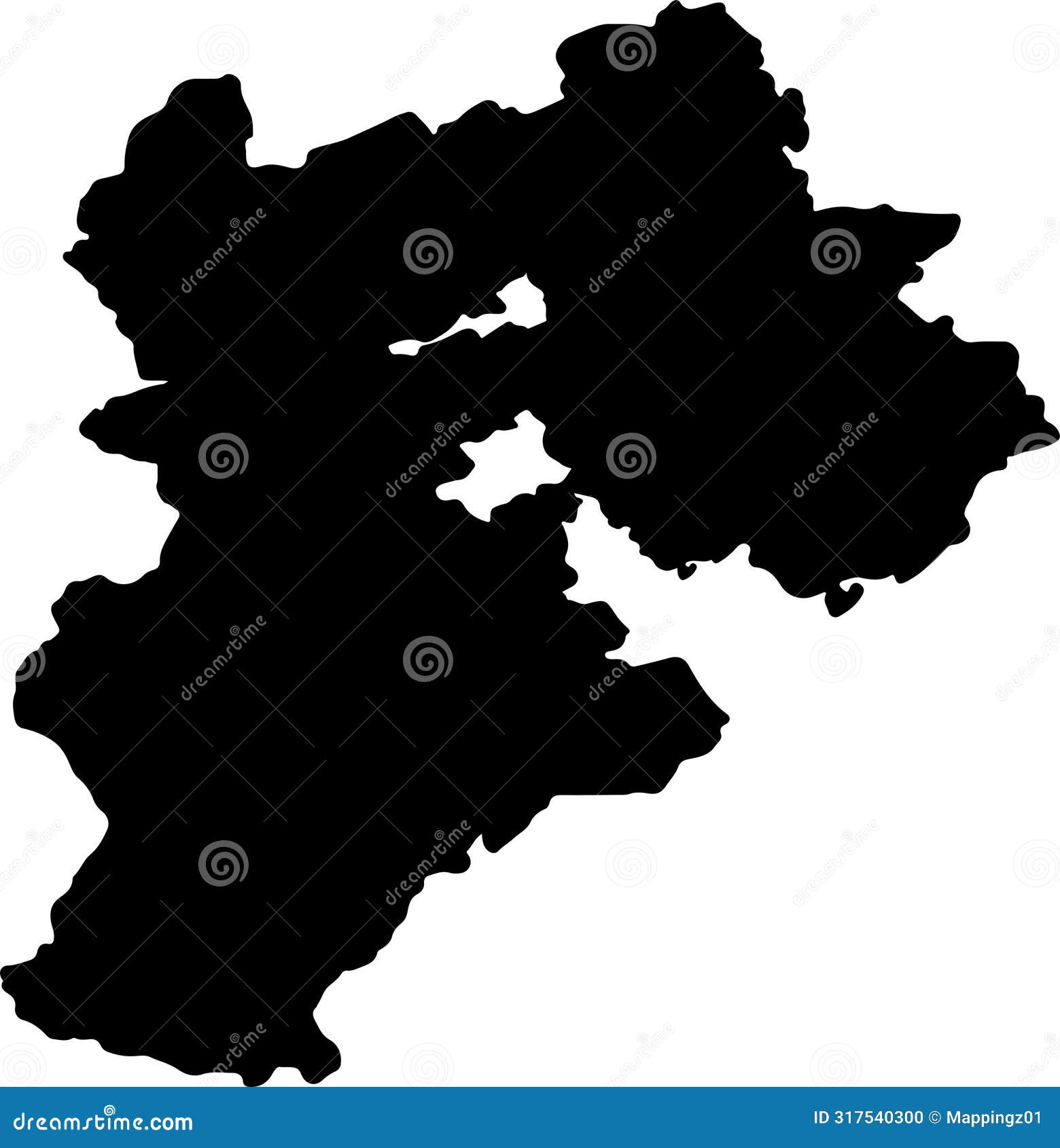 hebei china silhouette map with transparent background