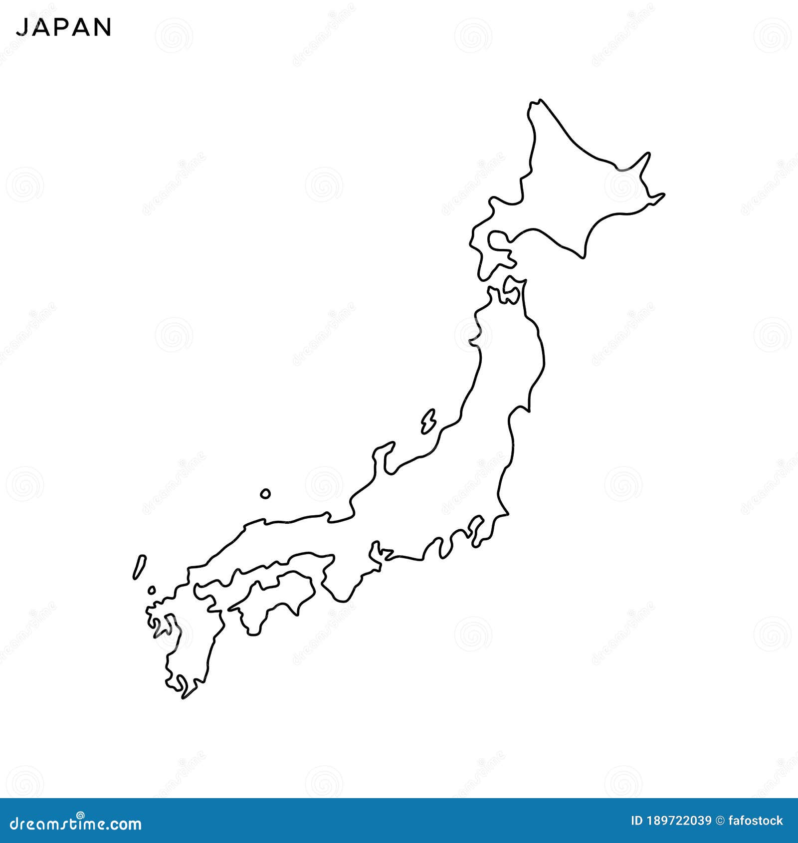 Japan Map Vector 58421548