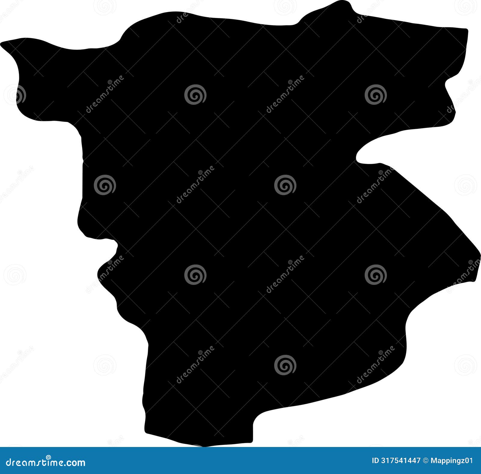 mila algeria silhouette map with transparent background