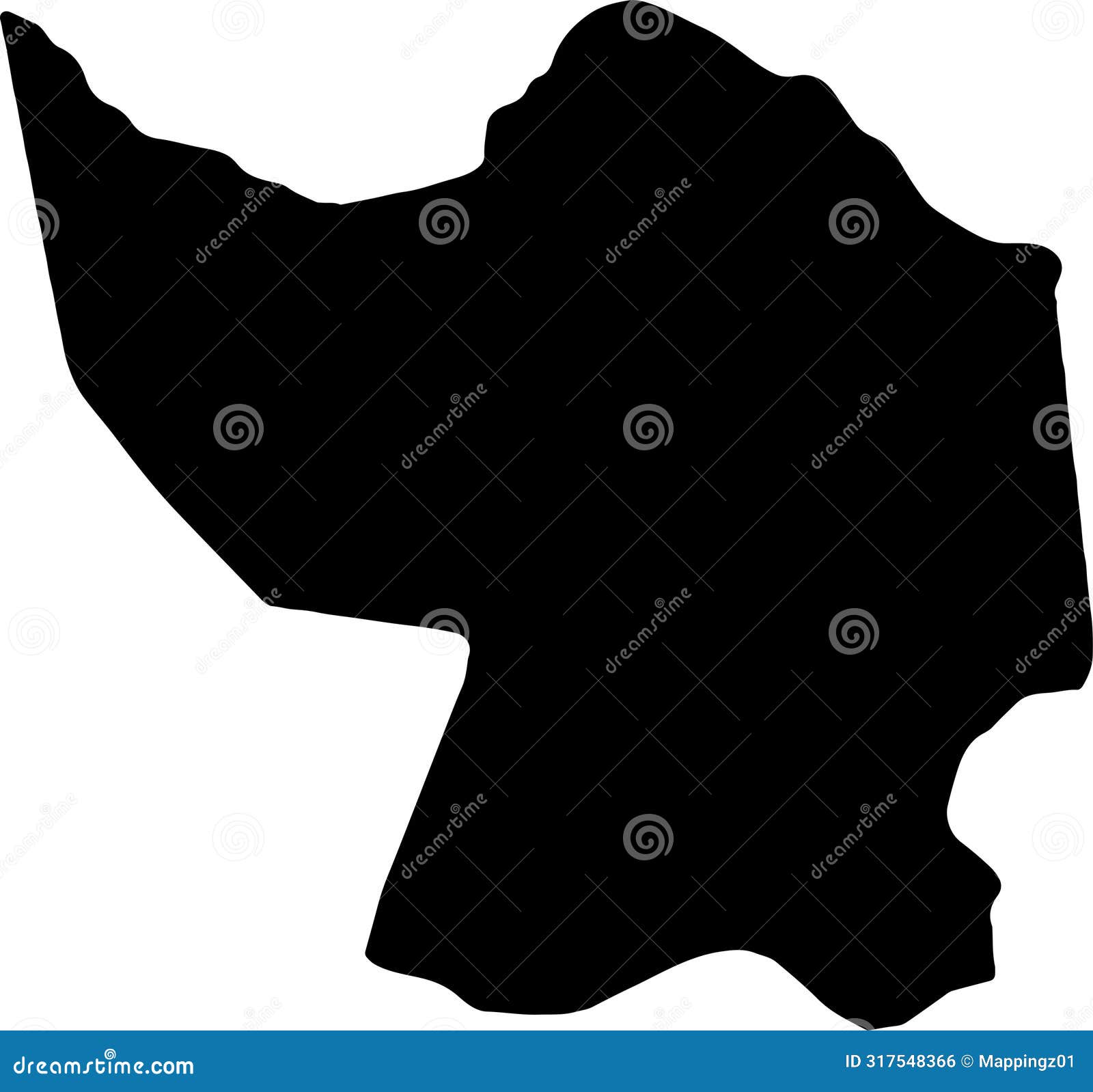 misiones paraguay silhouette map with transparent background