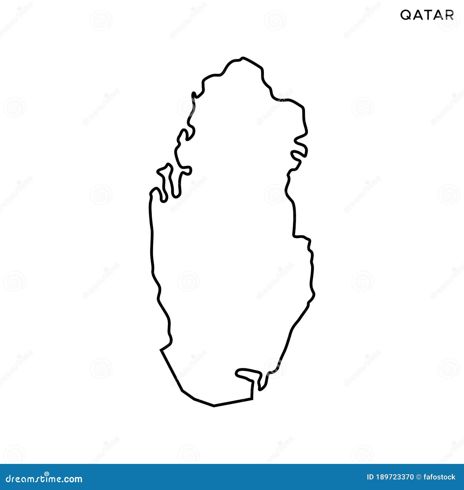 Download Outline Map Of Qatar Vector Design Template. Editable ...