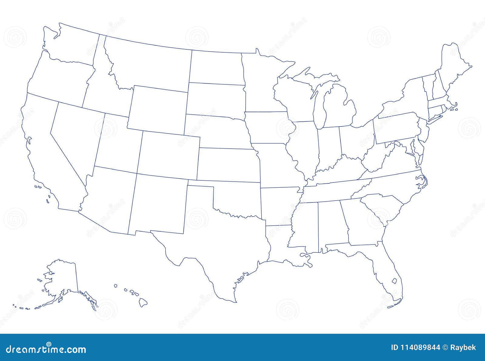 United States Of America Map Stock Illustration Illustration Of