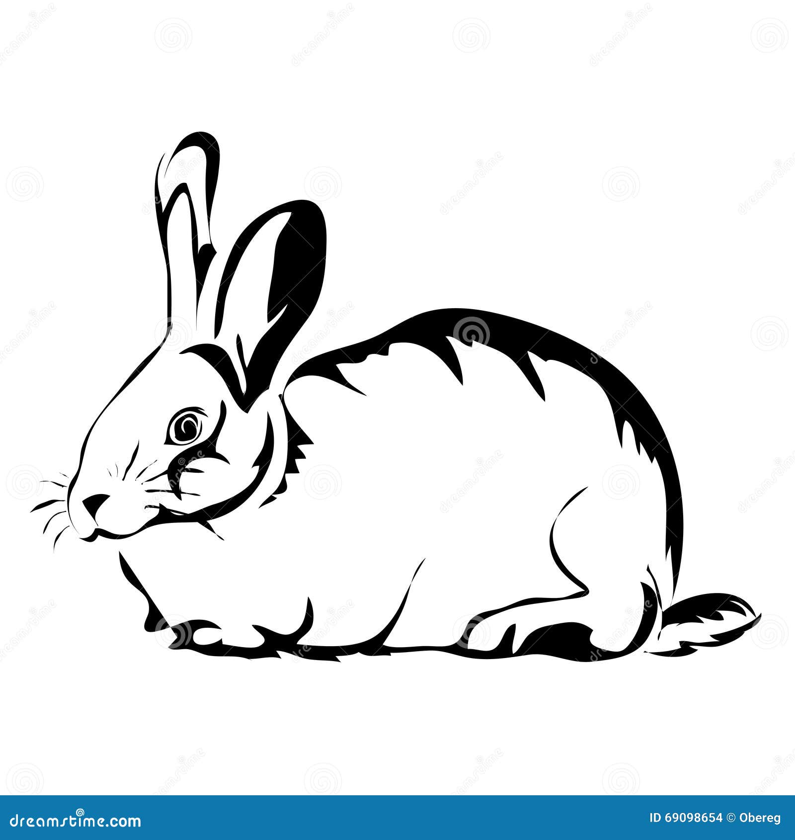 Download Outline Rabbit Vector Image. Stock Vector - Illustration ...