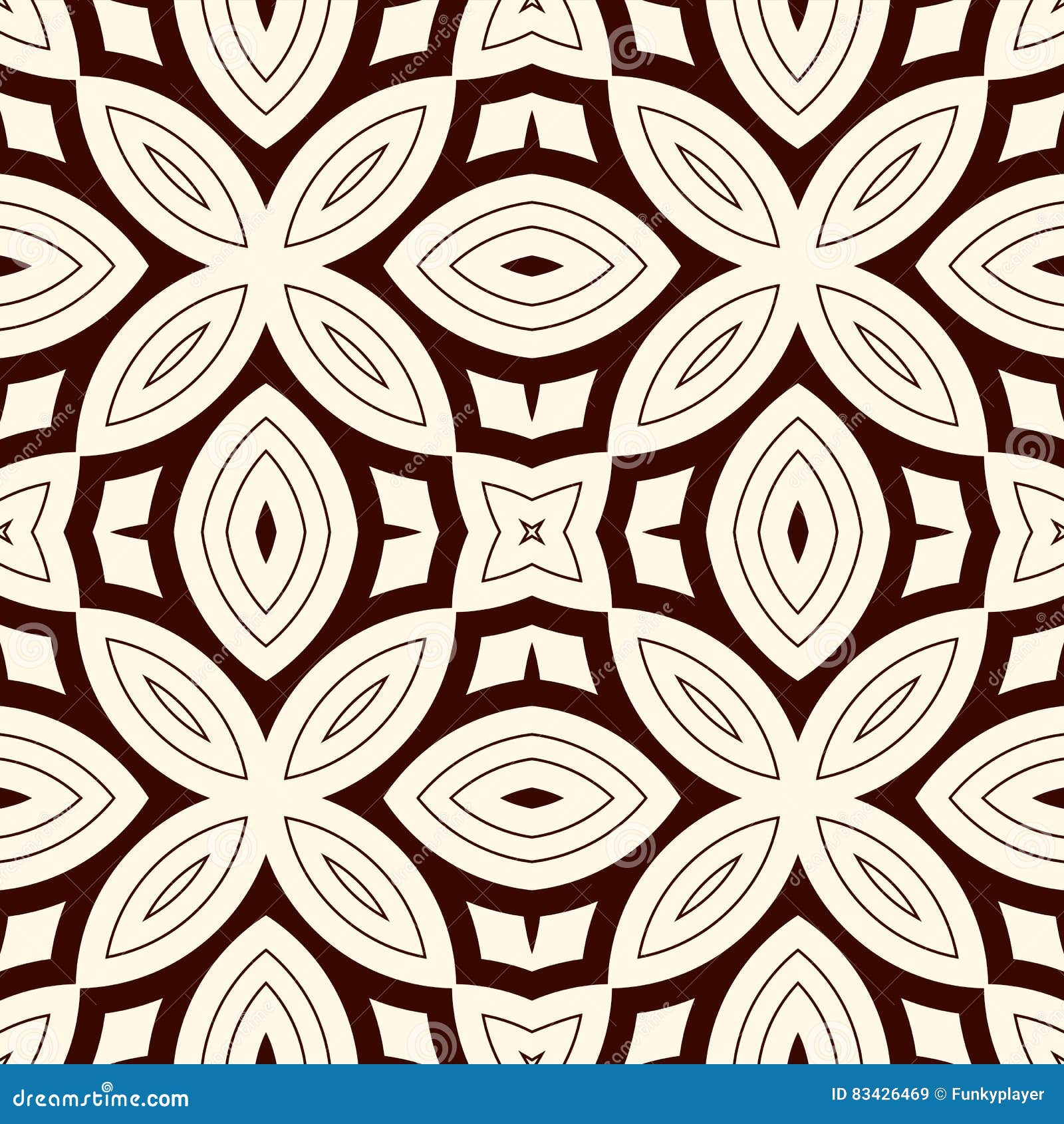 Wallpaper Outline seamless pattern with geometric figures. Repeated diamond  ornamental abstract background. Ethnic and tribal motif. Grid digital  paper, textile print, page fill. Vector art 