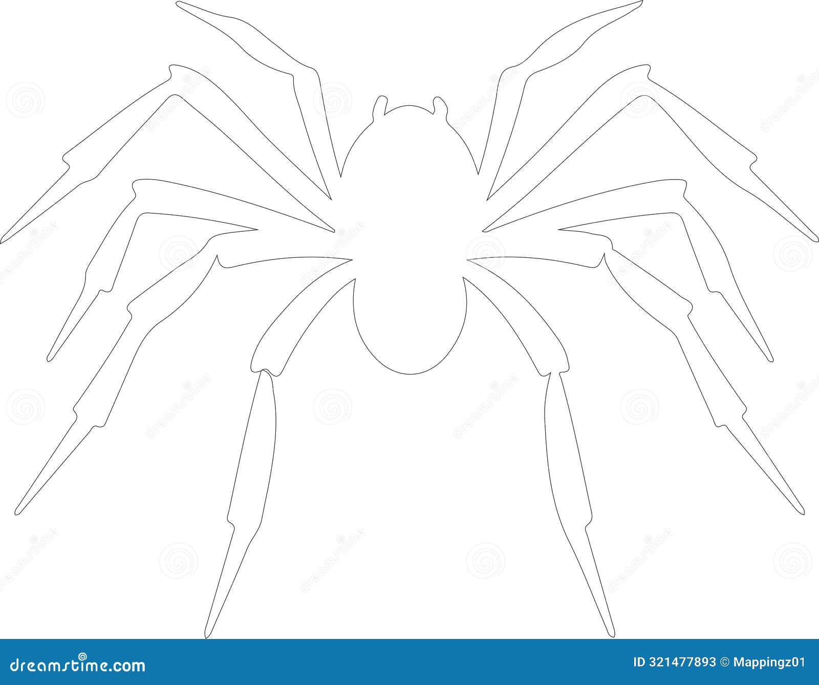 spider outline silhouette generative ai