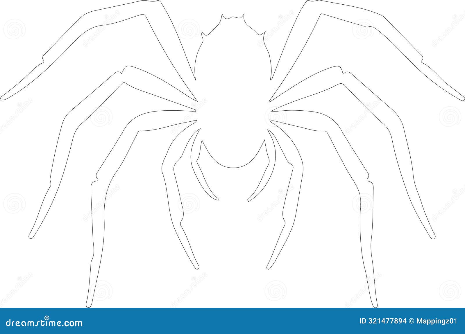 spider outline silhouette generative ai