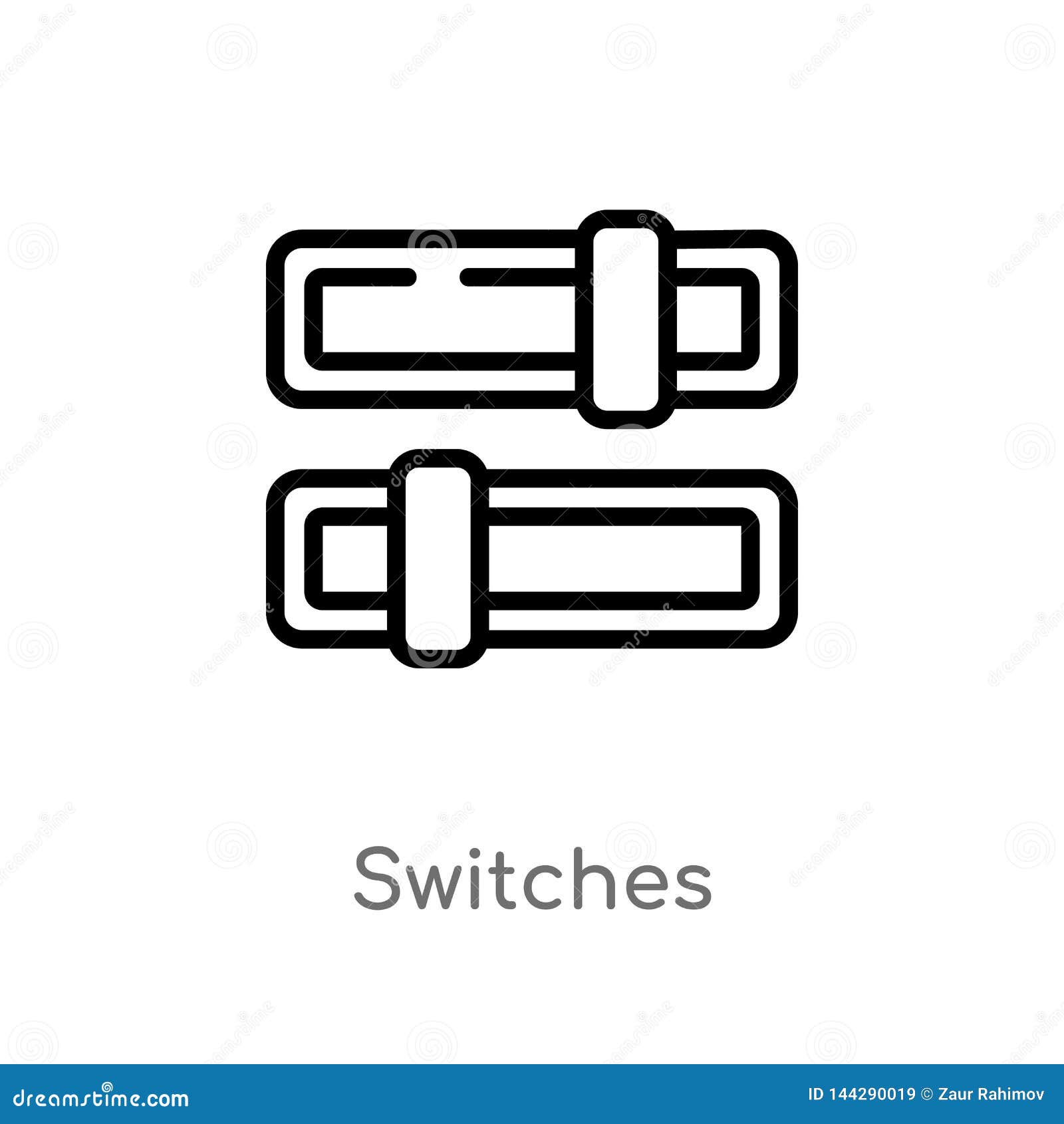 Outline Switches Vector Icon. Isolated Black Simple Line Element ...