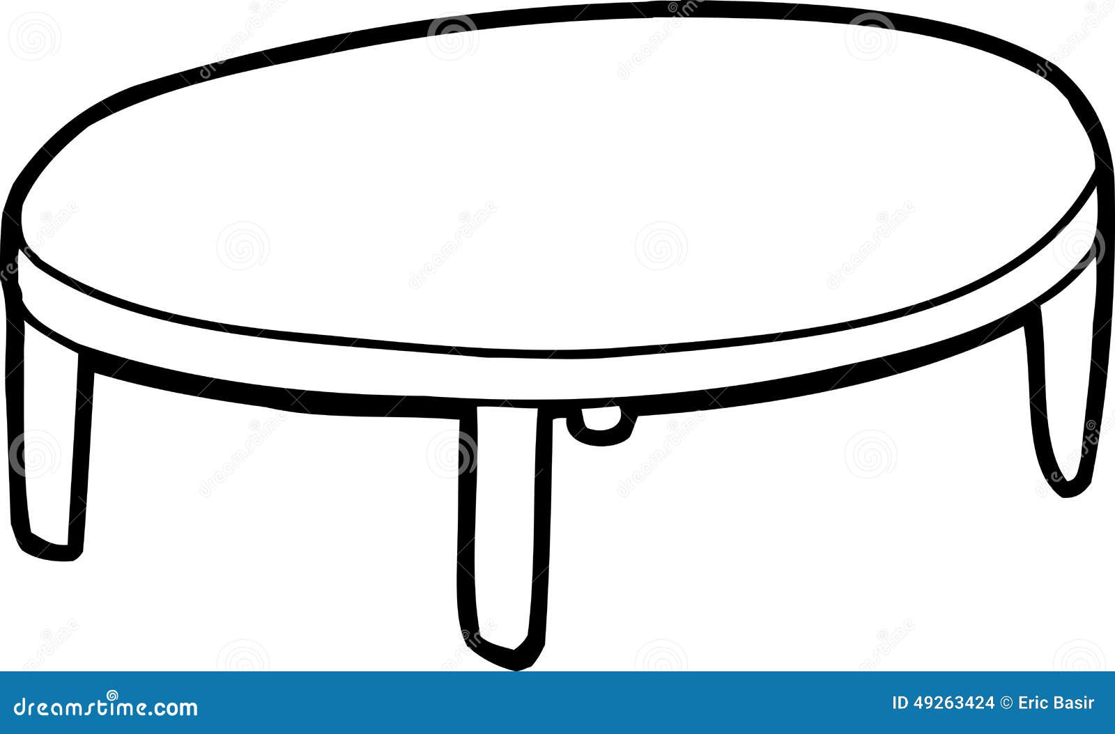 Outline Table stock illustration. Illustration of circular 49263424