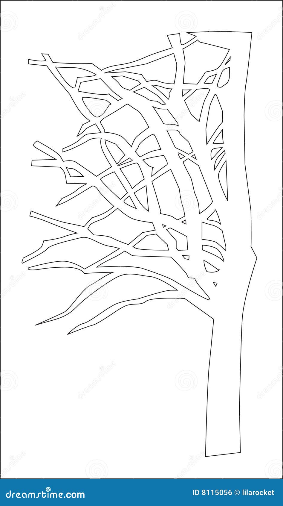 Outline tree stock illustration. Illustration of white - 8115056