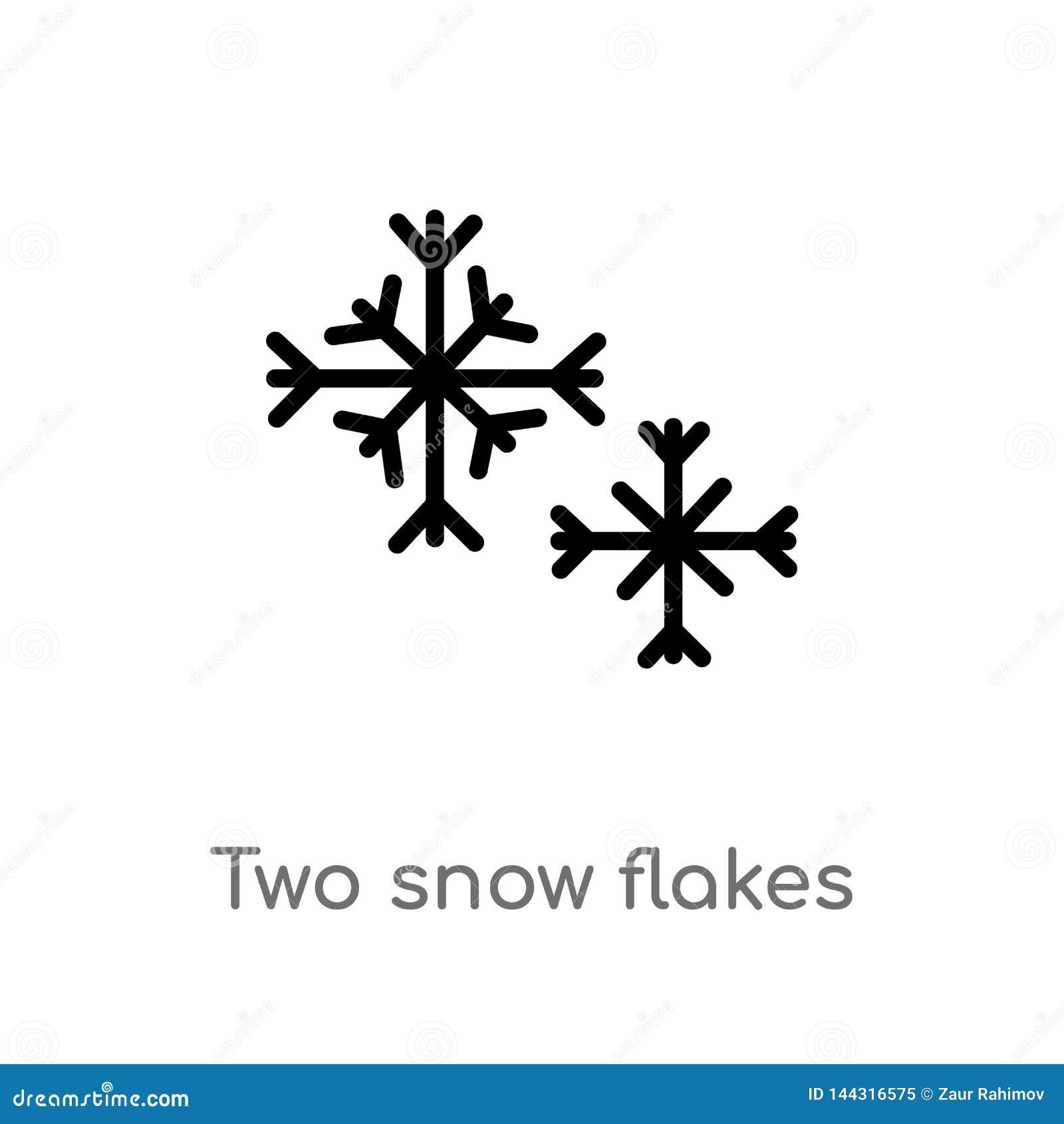 White Snow Flakes Hanging on Strings Stock Vector - Illustration