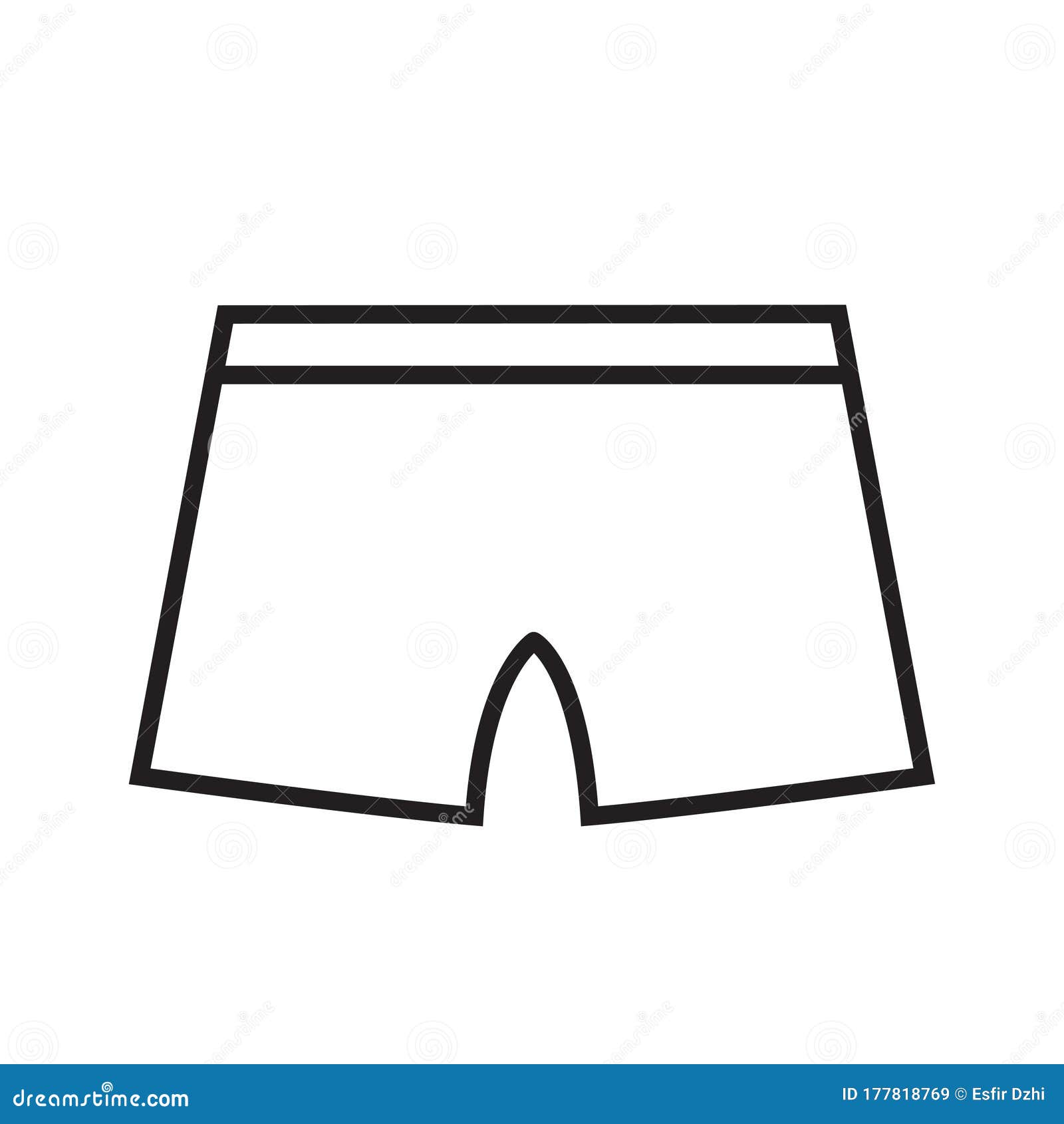 Outline Underwear Icon Isolated Vector Illustration Stroke Stock Vector -  Illustration of panties, flat: 177818769