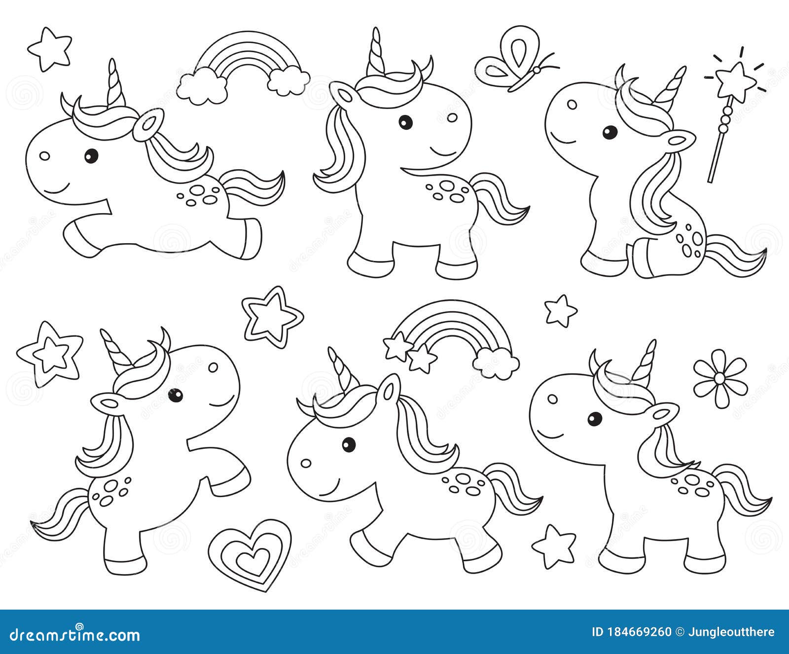 3,937 Unicorn outline Vector Images | Depositphotos