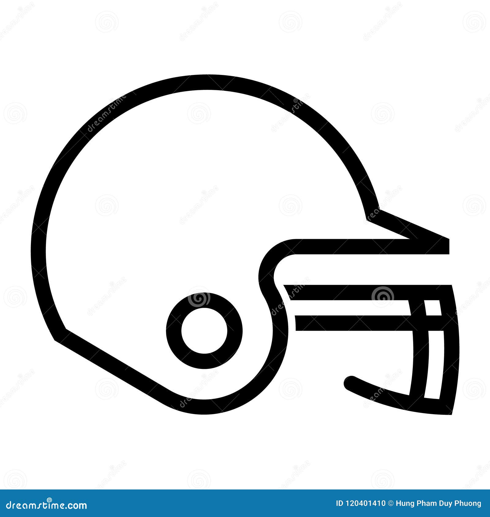 Outline Vector Baseball Helmet Icon Stock Illustration Illustration