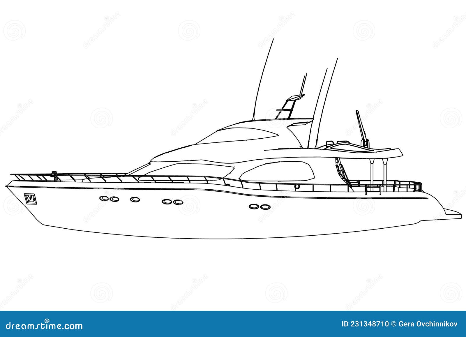 yacht outline picture