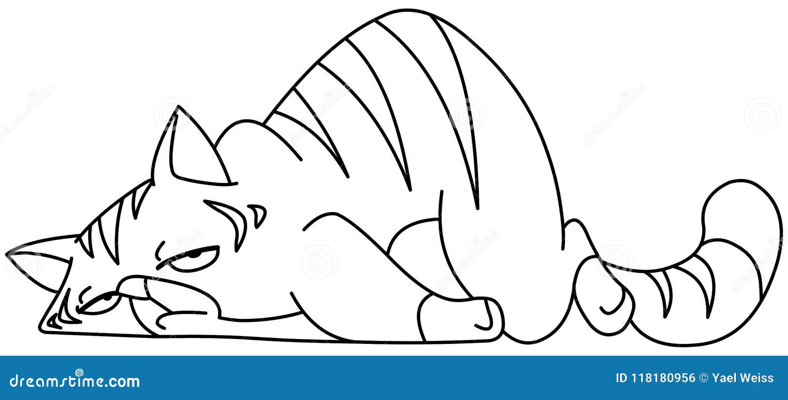Outlined A Fatigue Le Chat Illustration De Vecteur Illustration Du Outlined Outlined A Fatigue Le Chat Illustration De Vecteur Illustration Du Outlined