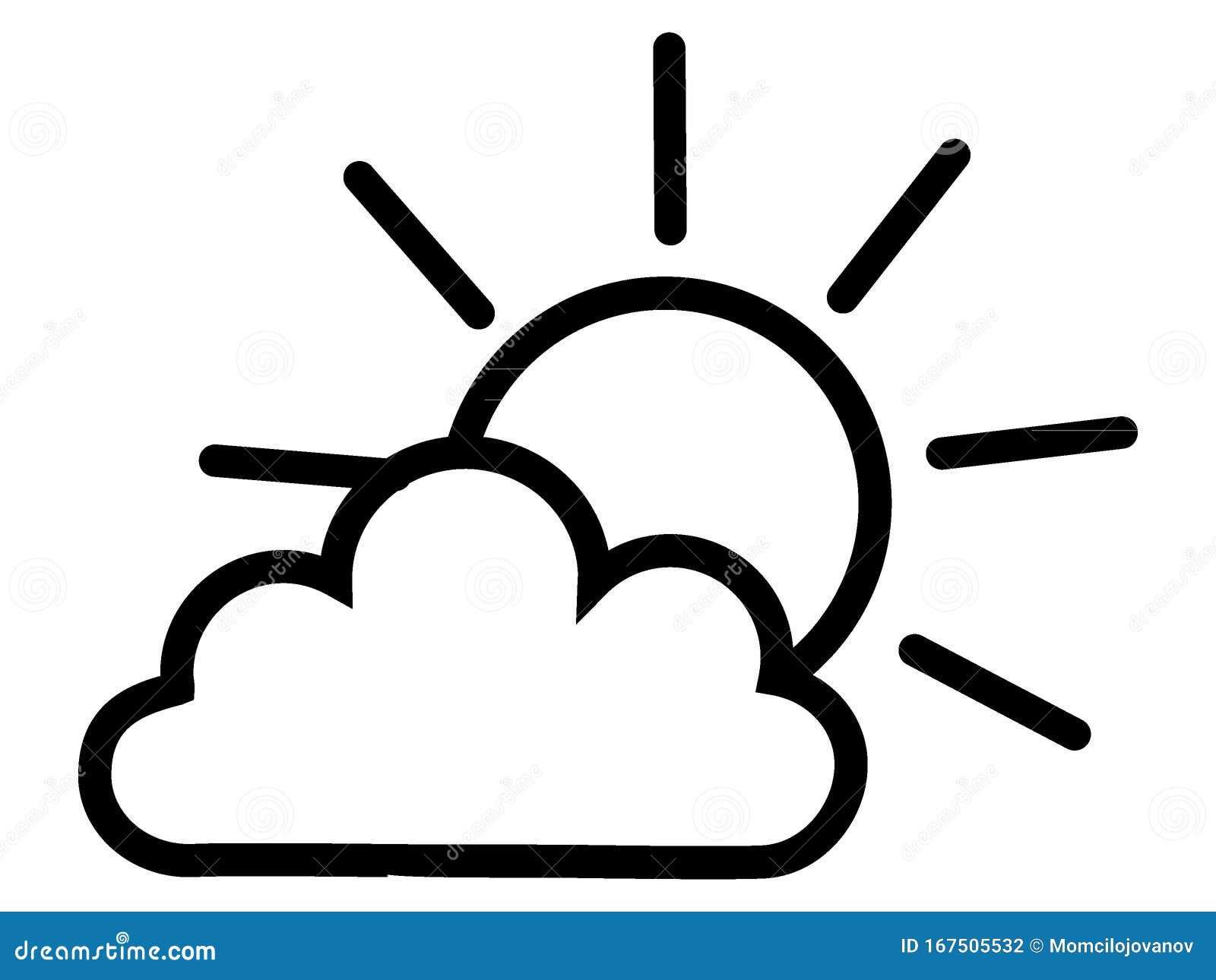 Weather App Icon of Some Clouds Stock Vector - Illustration of background,  icon: 167505532
