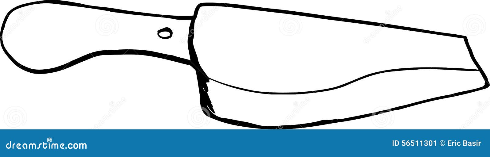 Outlined Meat Cleaver stock illustration. Illustration of blade 56511301