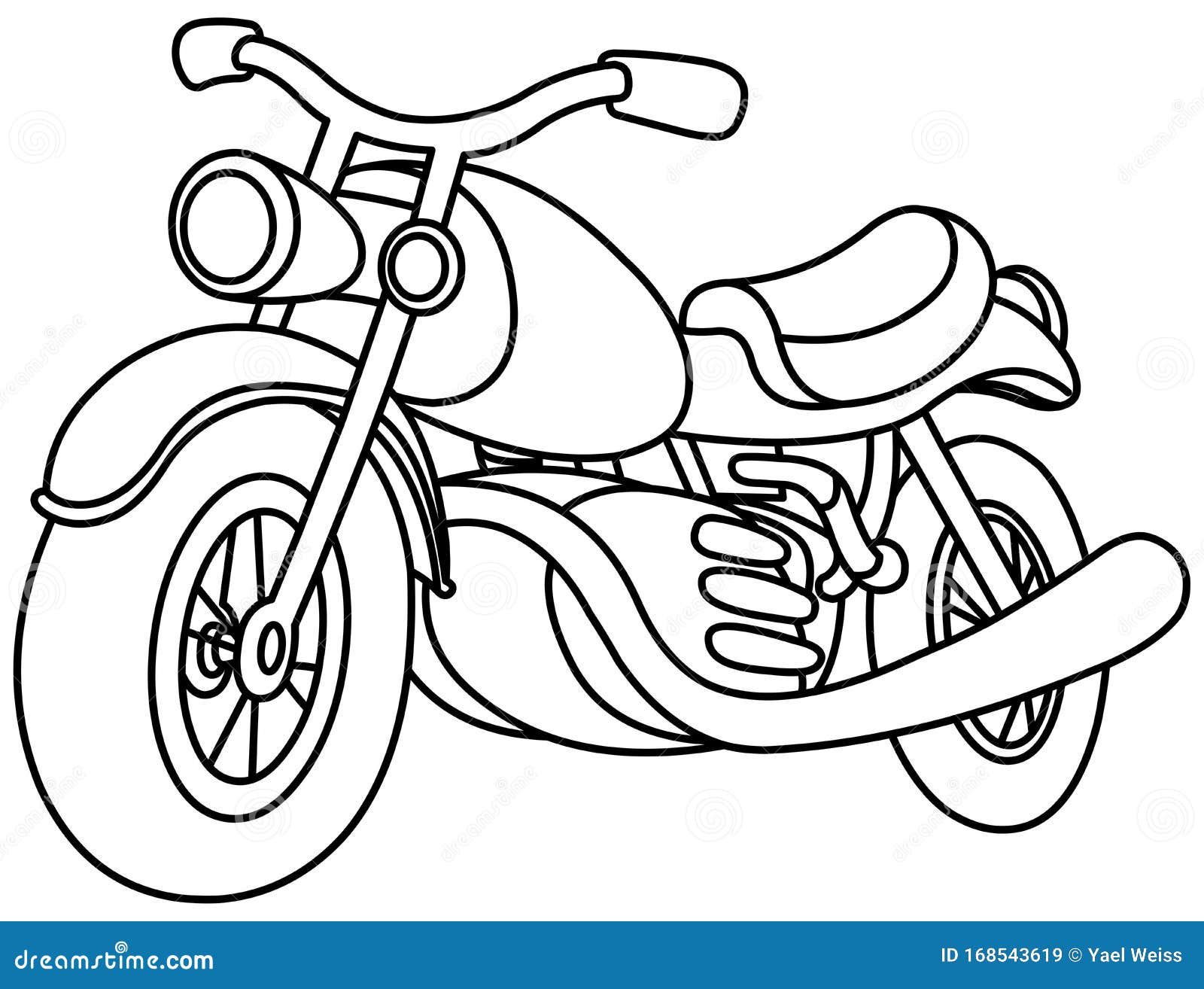 outlined motorcycle