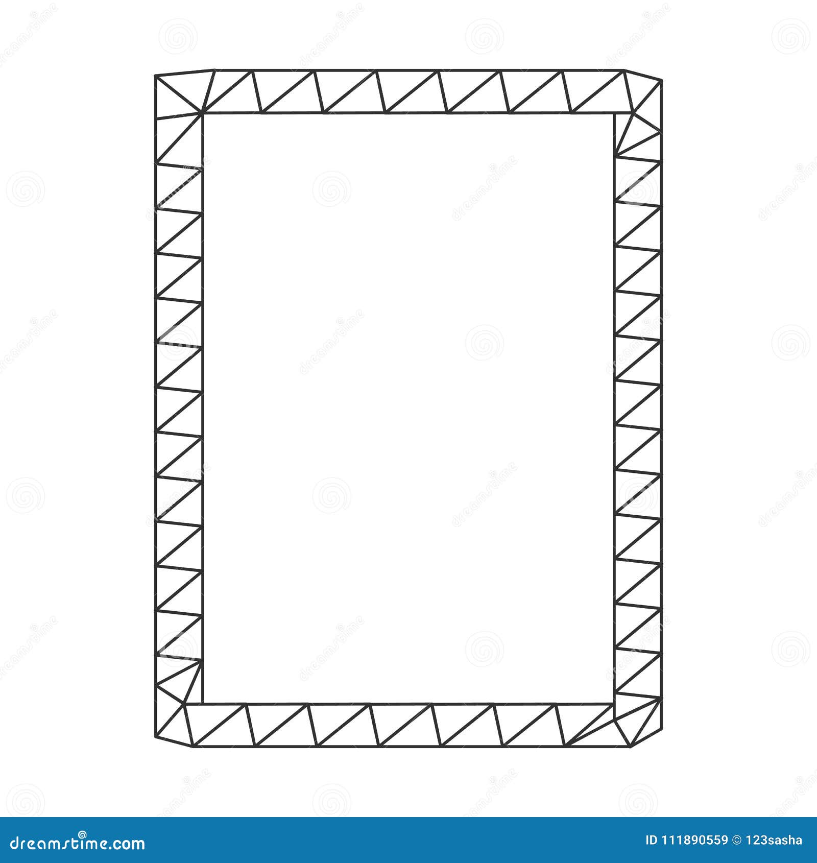Outlined vector frame stock vector. Illustration of vector 111890559