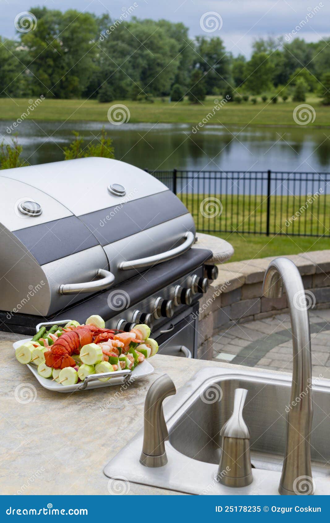 Outside BBQ Kitchen stock image. Image of gourmet, kitchen 25178235