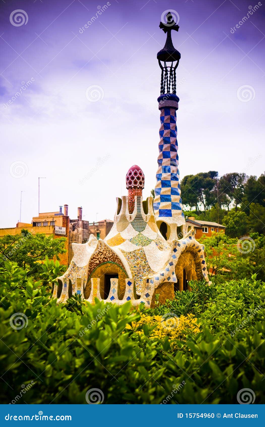 outside of the park guell in barcelona
