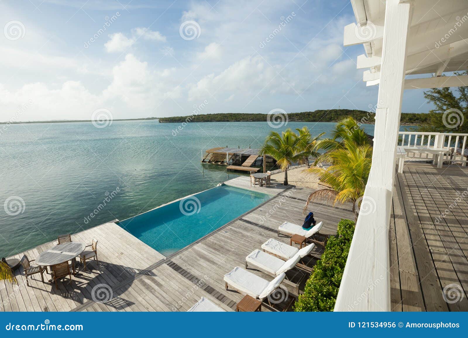 waterside pool, exuma, bahamas