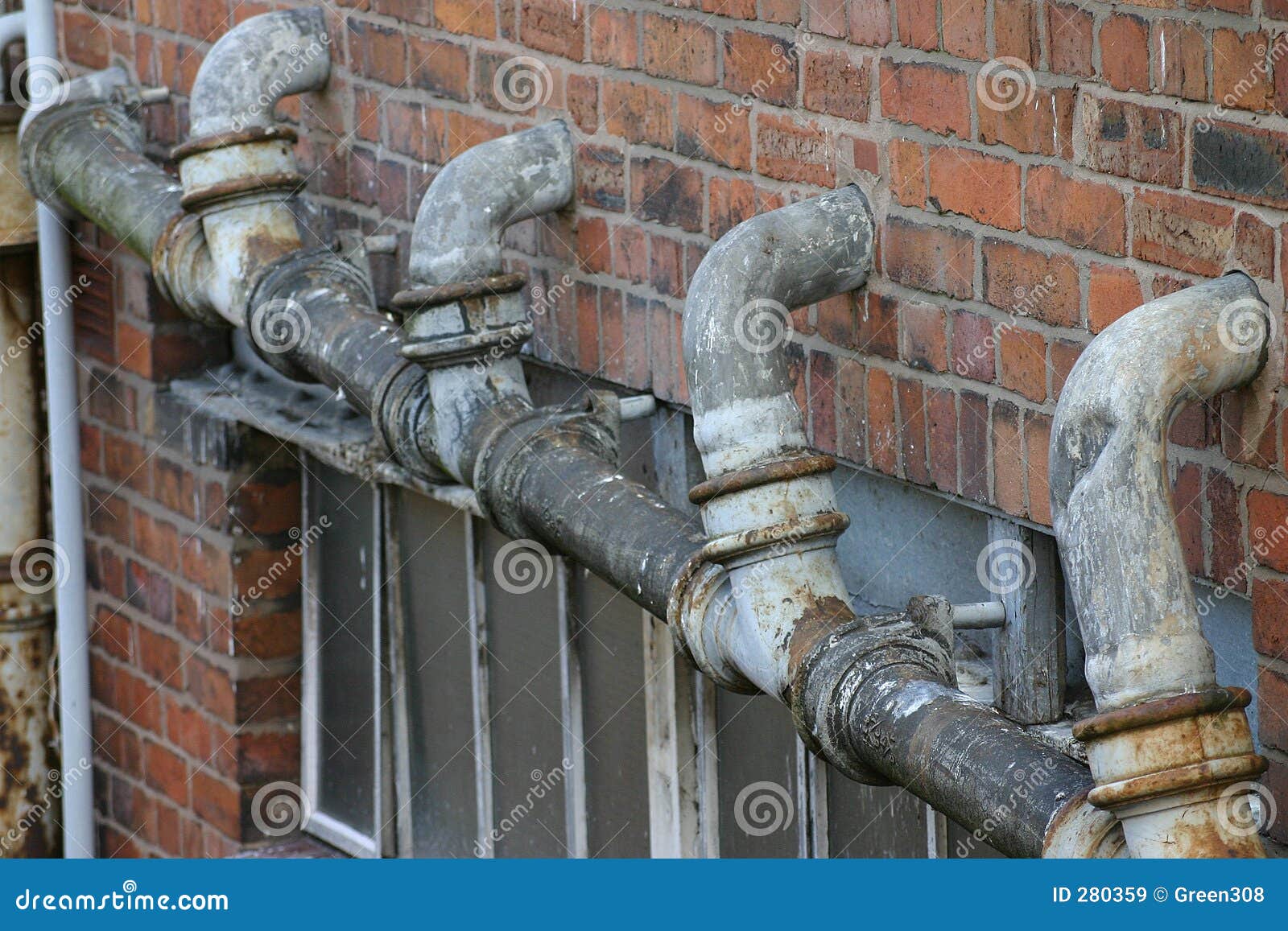 Outside Toilet stock image. Image of bricks, wall, windows 280359