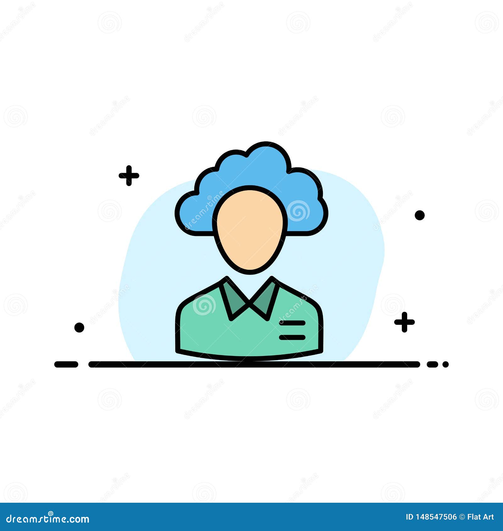 outsource, cloud, human, management, manager, people, resource  business flat line filled icon  banner template