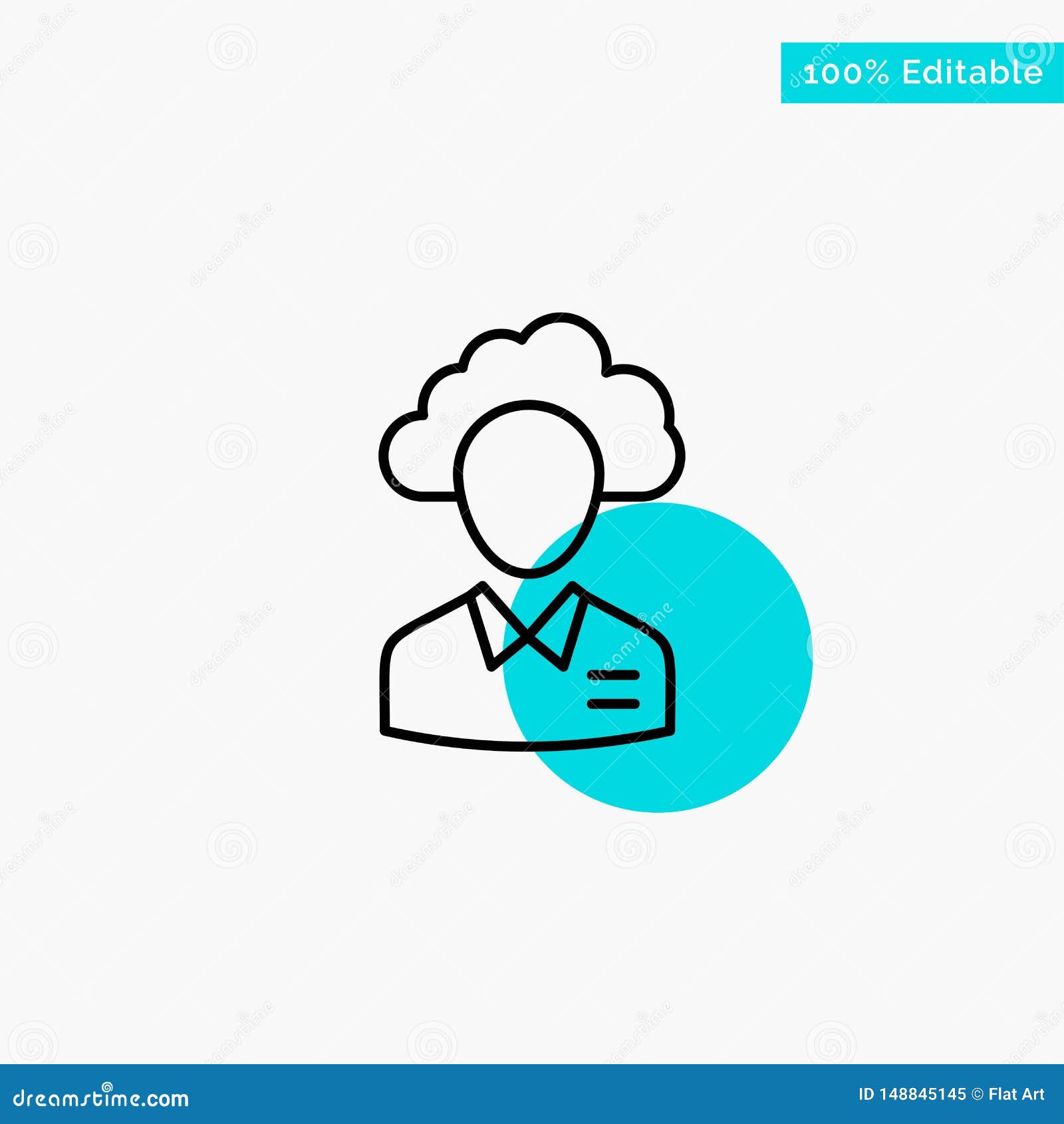 outsource, cloud, human, management, manager, people, resource turquoise highlight circle point  icon