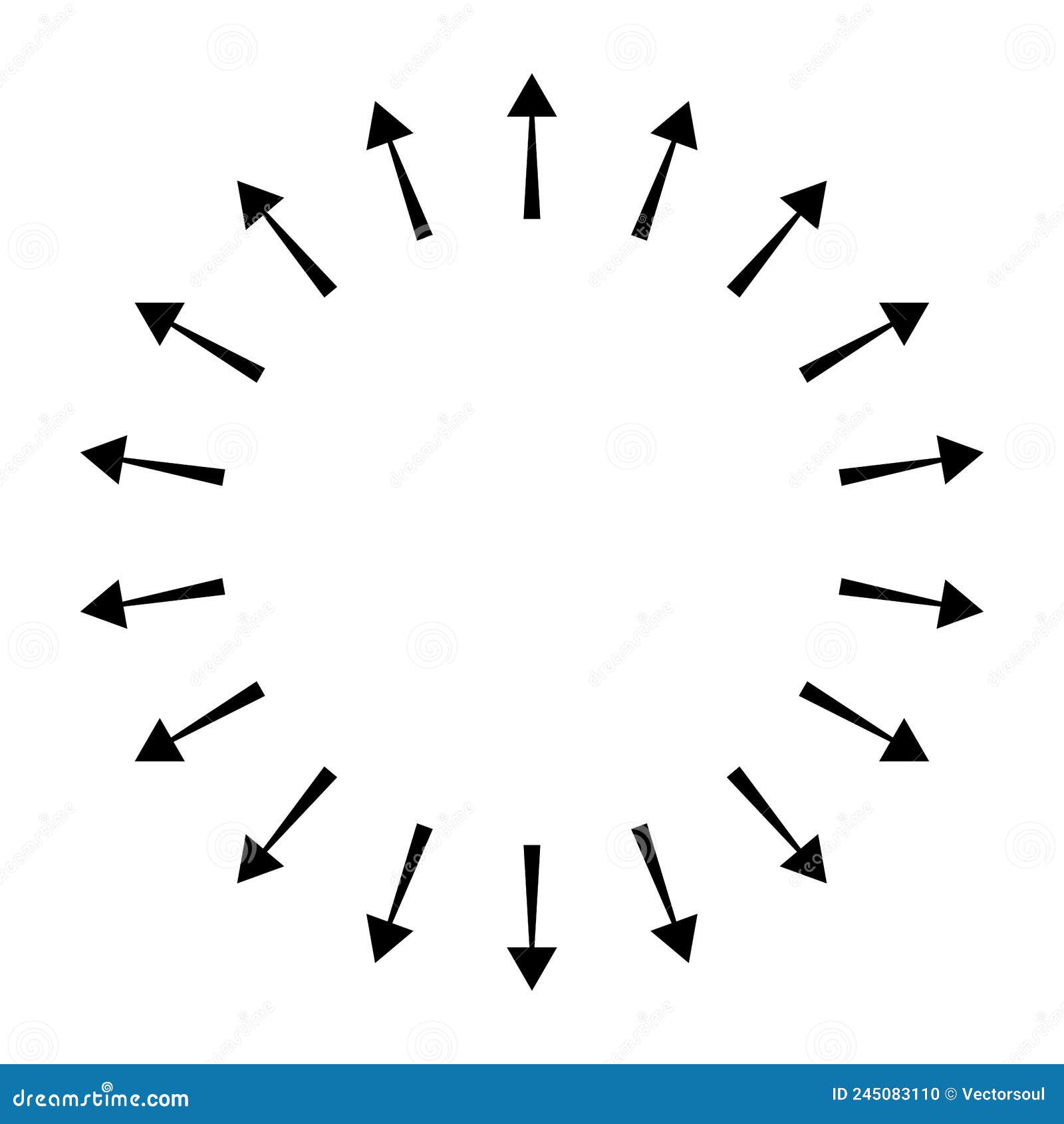 Outspreading, Radial, Radiating Arrows. Diffusion, Extension, Spread ...