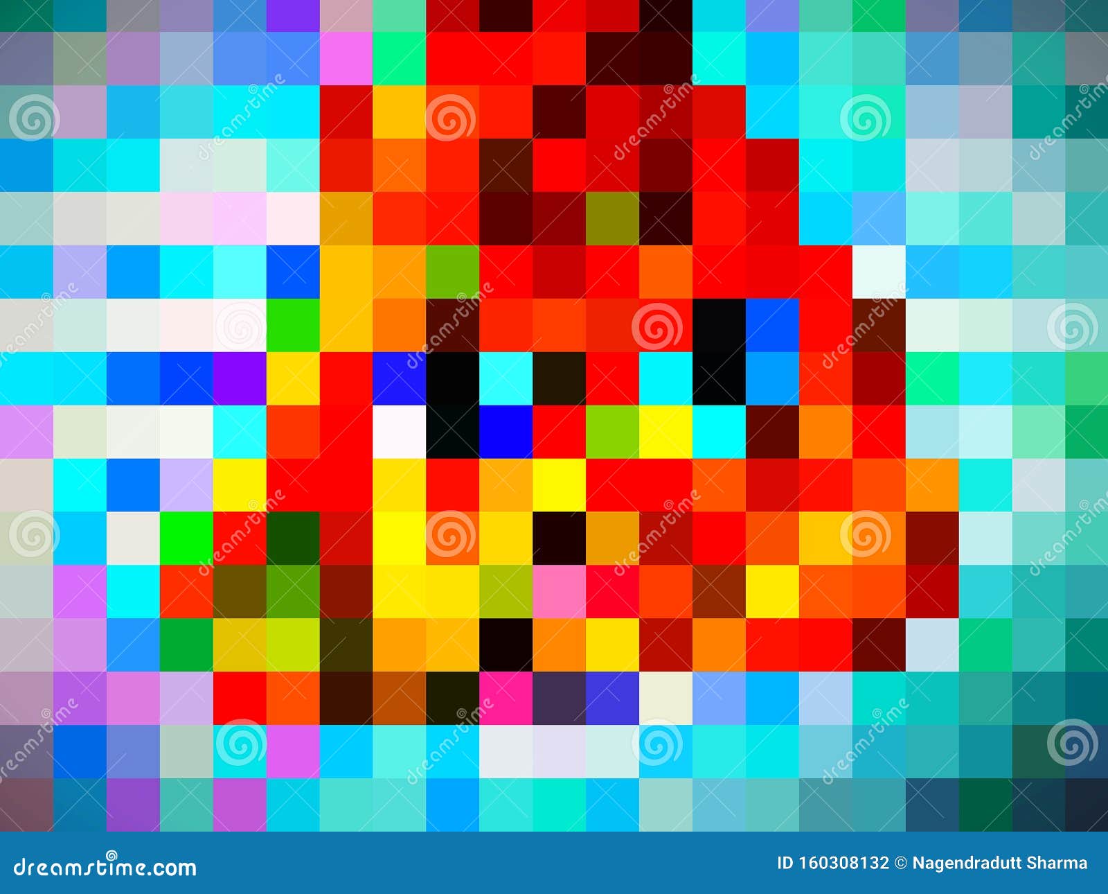 an outstanding  of notable geometric pattern of colorful rectangles
