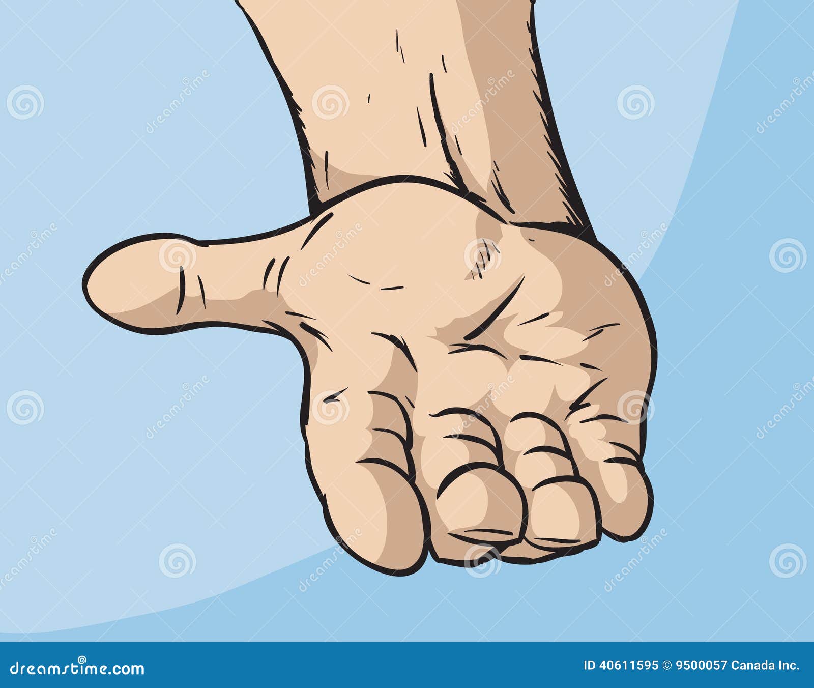 out stretched hand clipart transparent