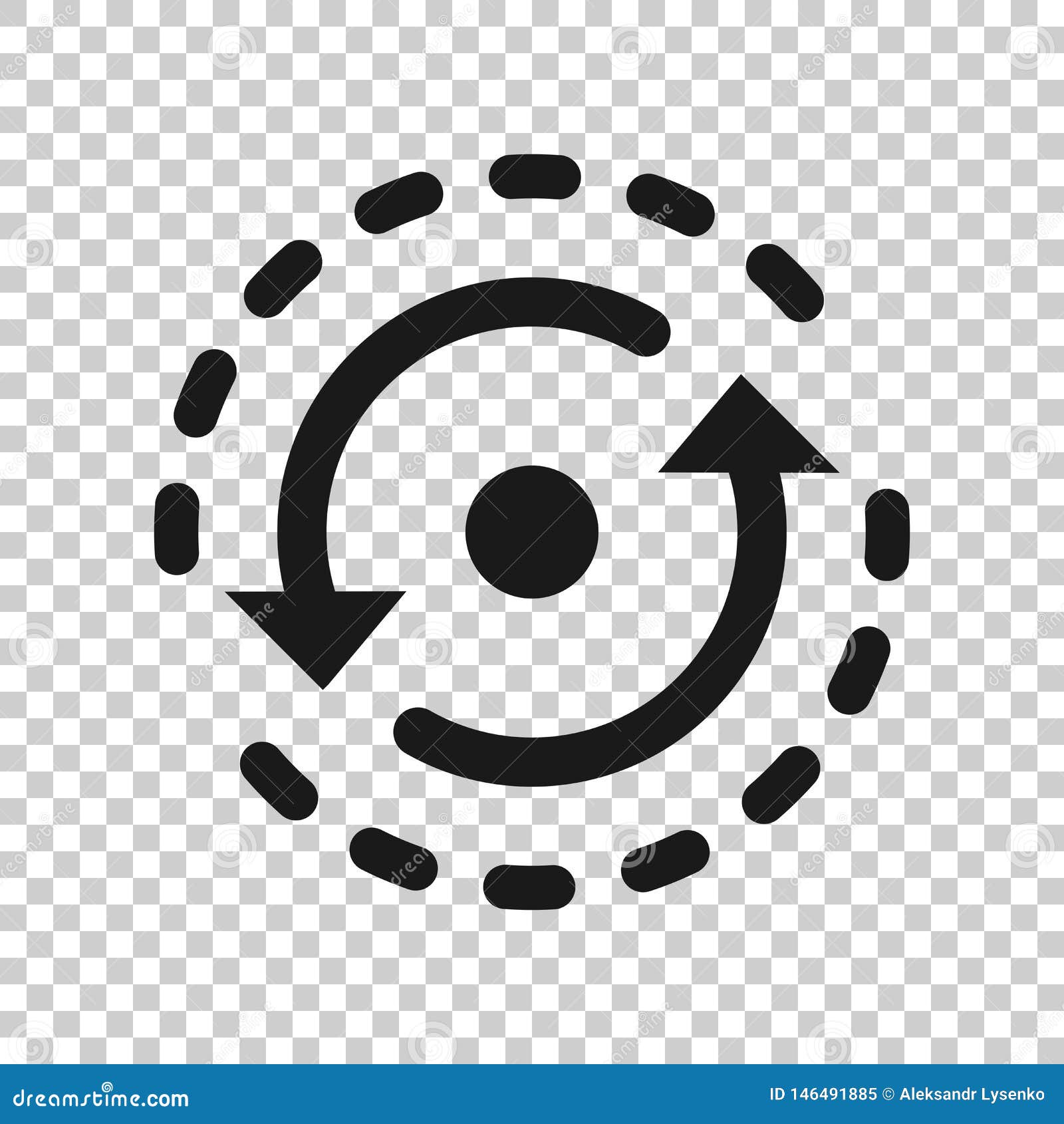 oval with arrows icon in transparent style. consistency repeat   on  background. reload rotation