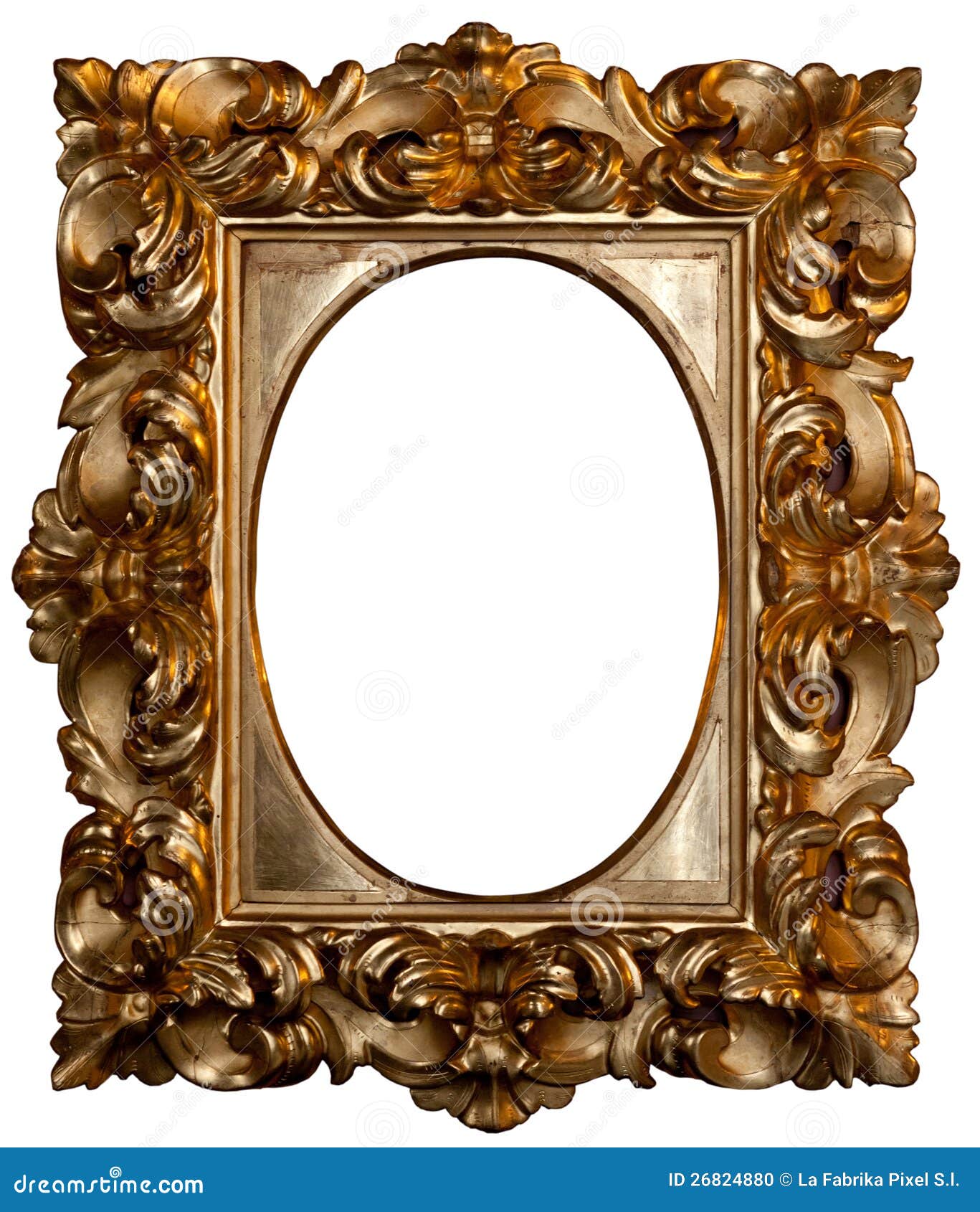 oval gilded frame