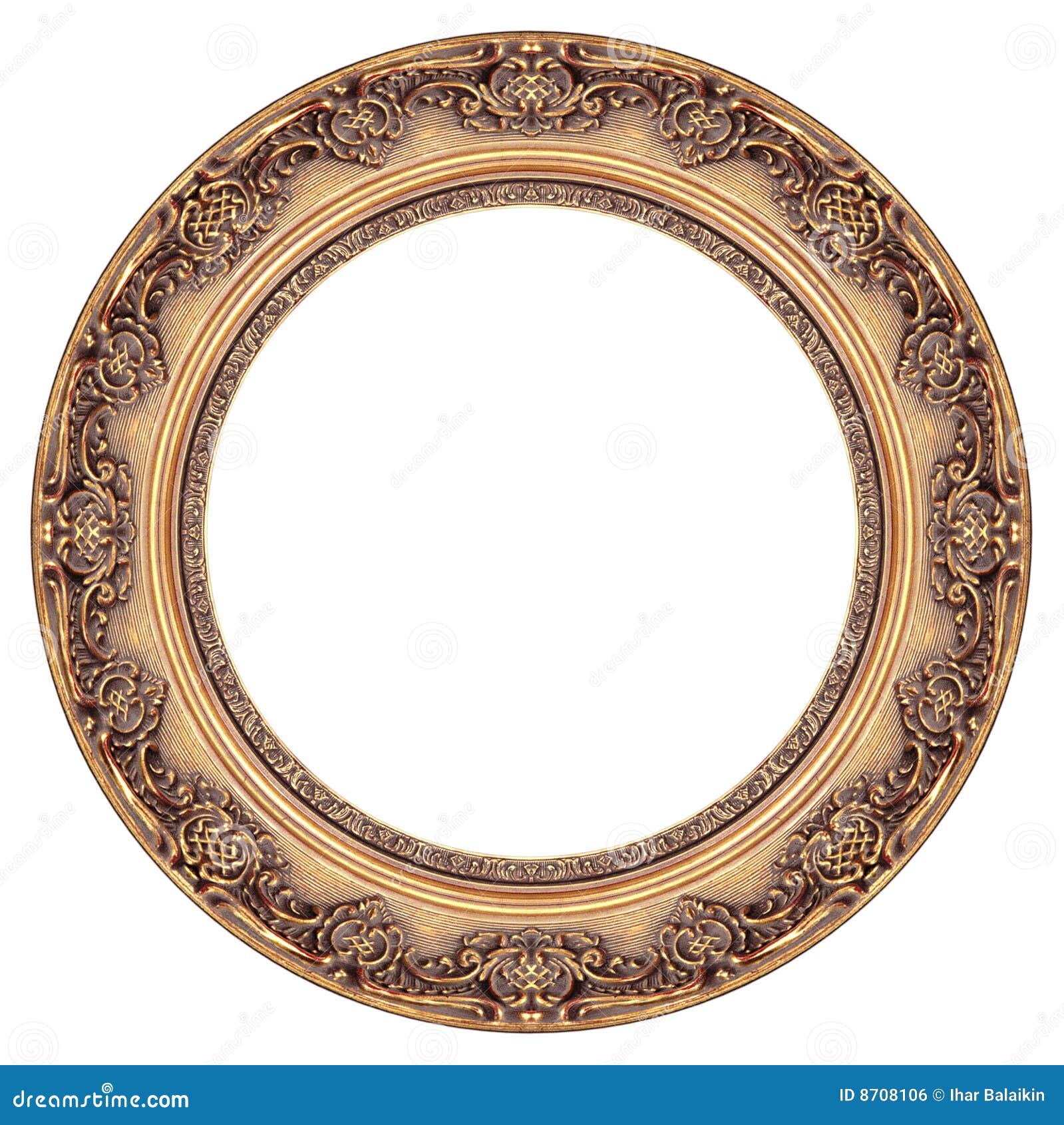 Oval Gold Picture Frame Royalty Free Stock Image - Image: 8708106