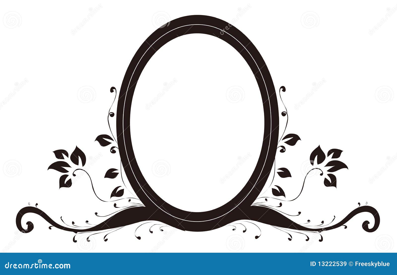 oval mirror and lotus