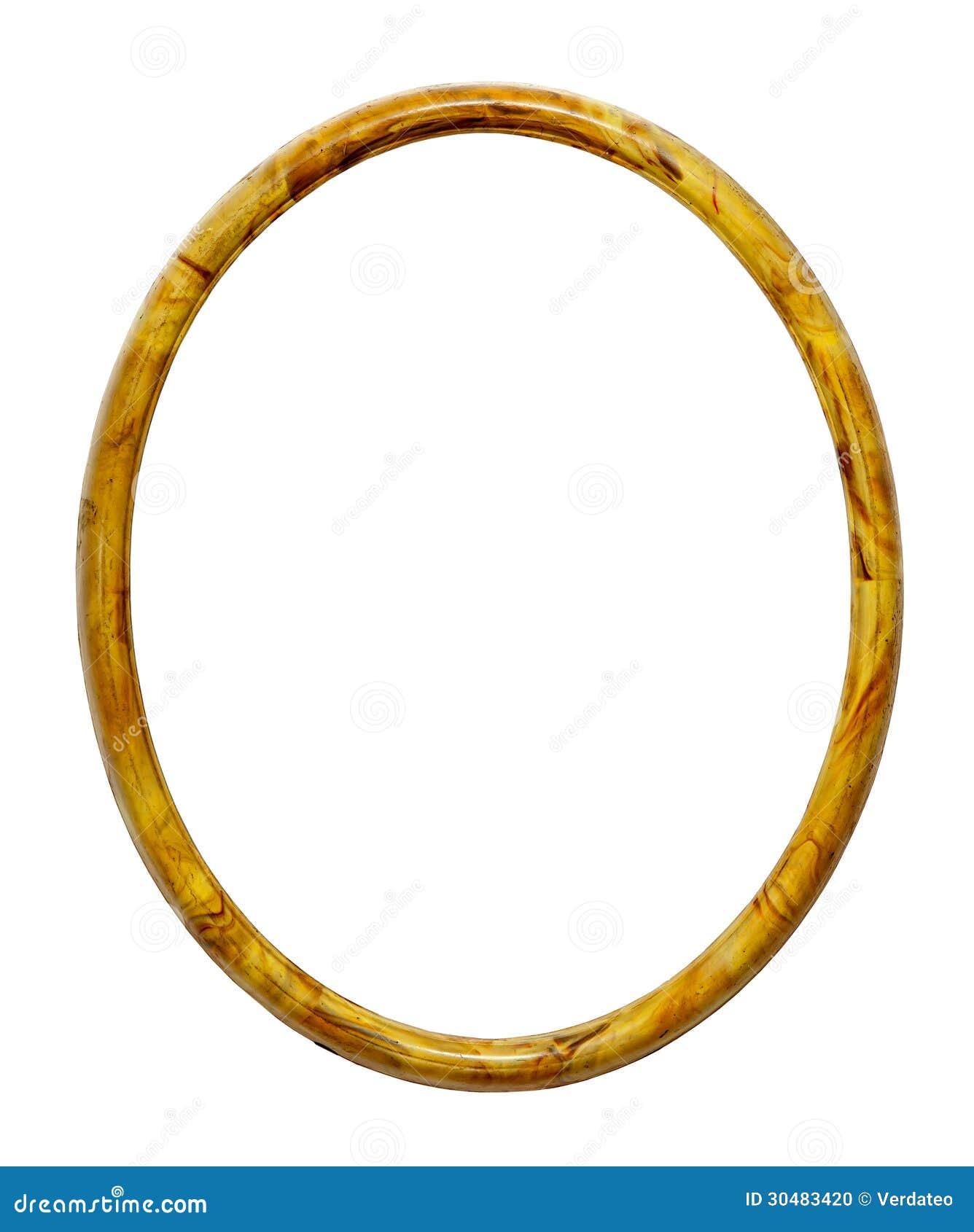 oval yellow frame