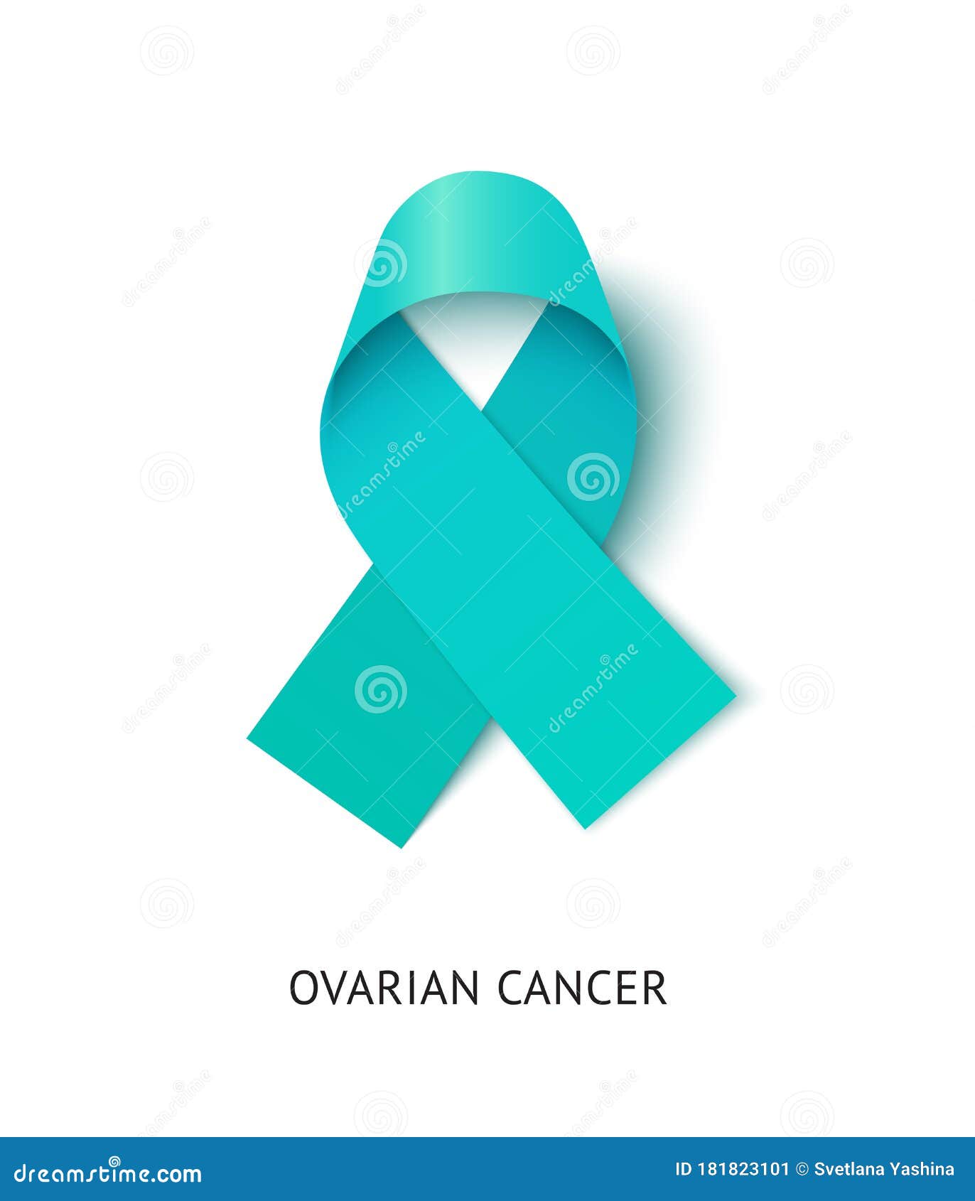 Ovarian Cancer Awareness Ribbon Vector Realistic Illustration Stock ...