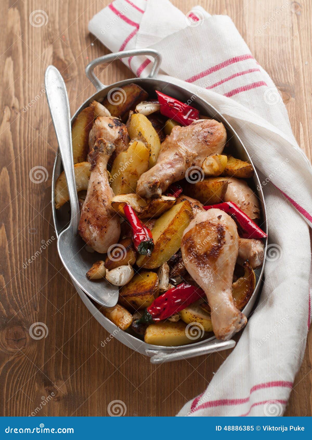 Ovenbaked chicken legs stock image. Image of dinner 48886385