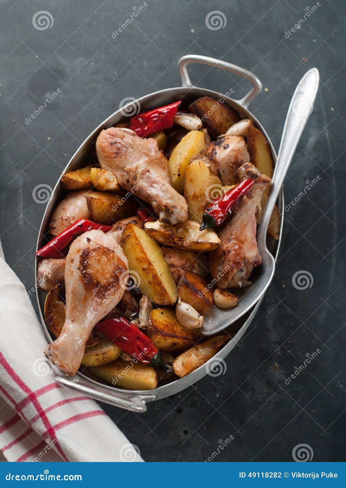 Ovenbaked chicken legs stock photo. Image of season 49118282
