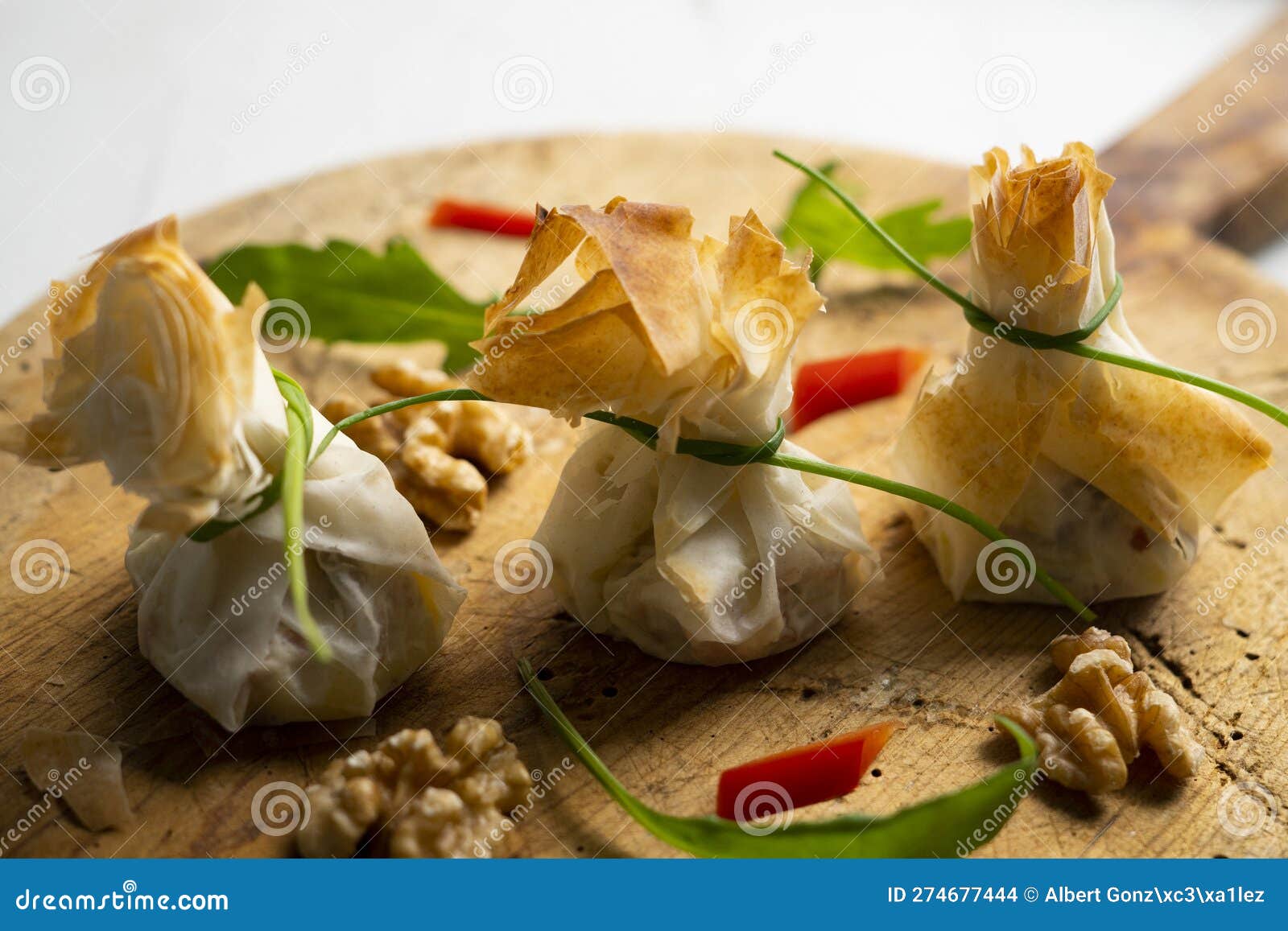 Ovenbaked Filo Pastry Vegetable Packets. Stock Photo Image of pack
