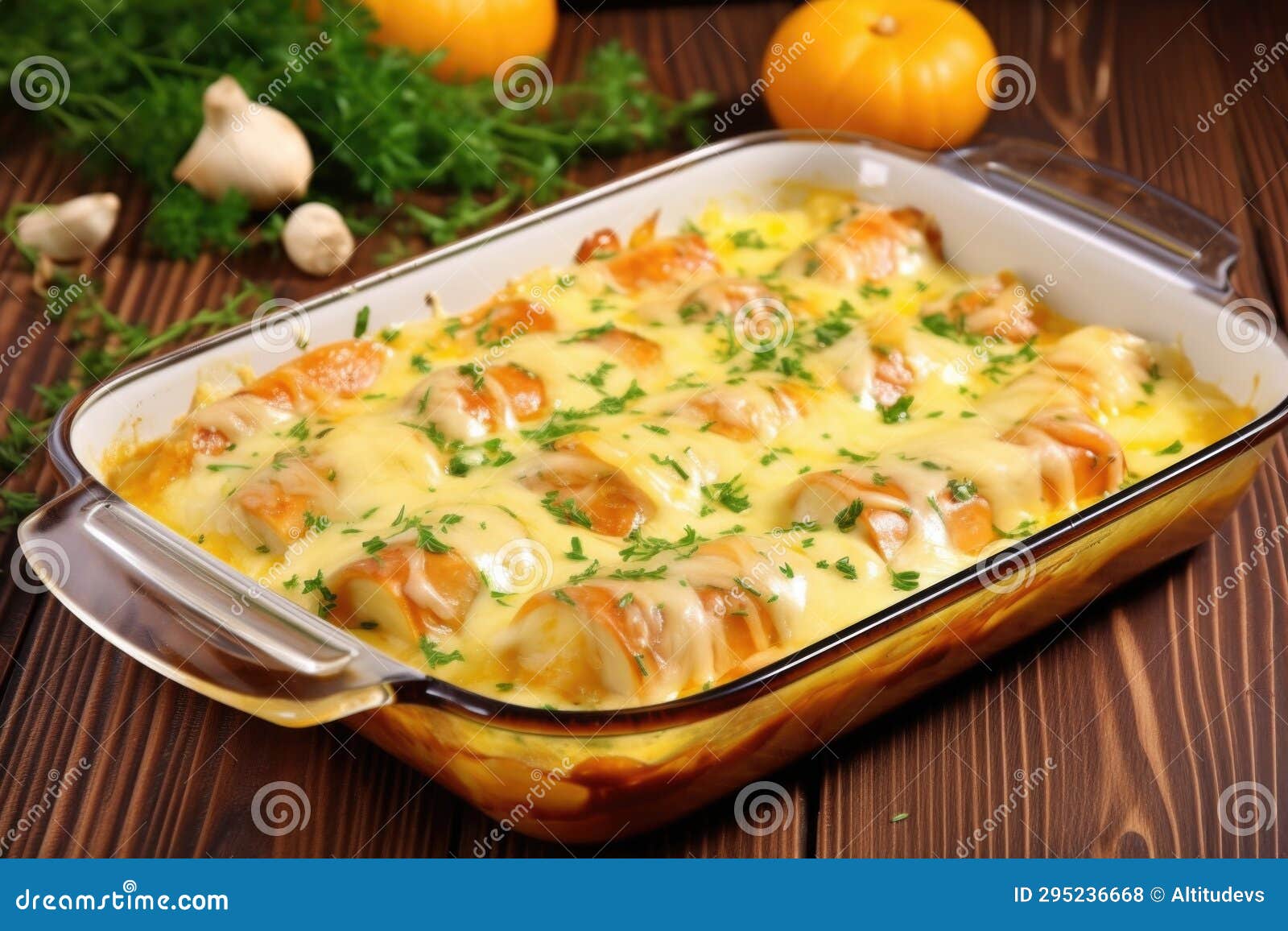 Ovenbaked Sausage with Melted Cheese Stock Photo Image of food
