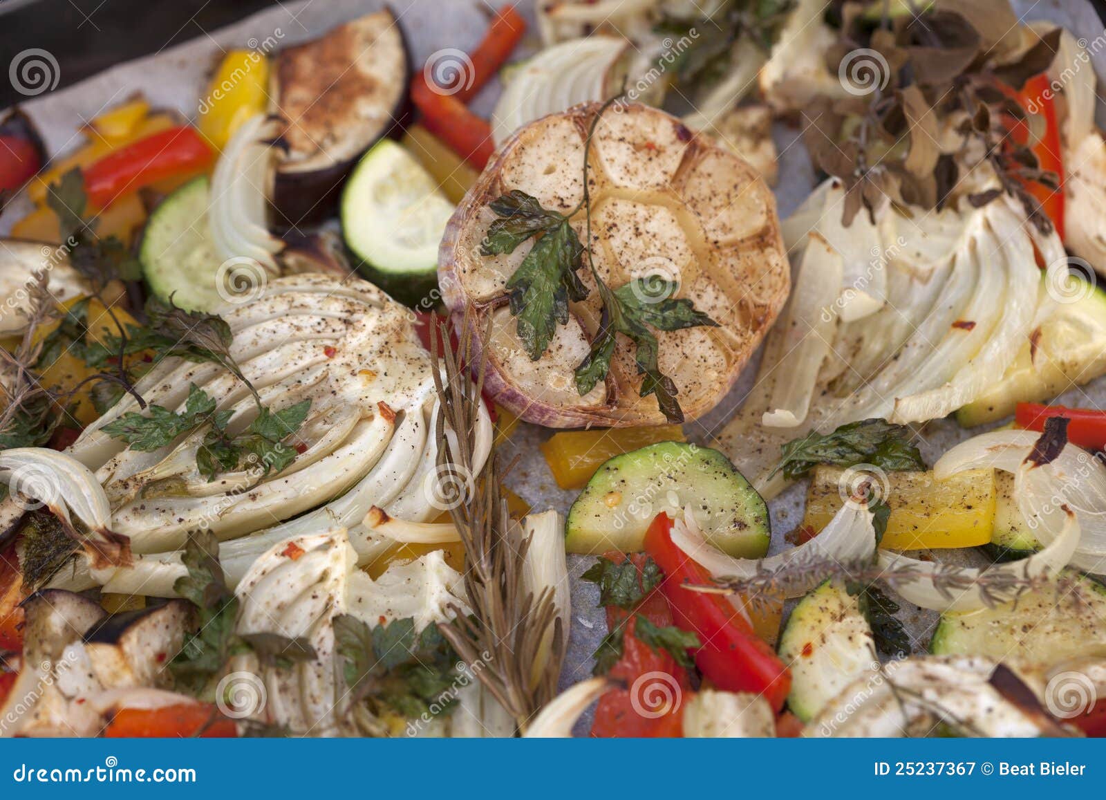 Oven Baked Summer Vegetables Stock Image Image of vegetable, oregano