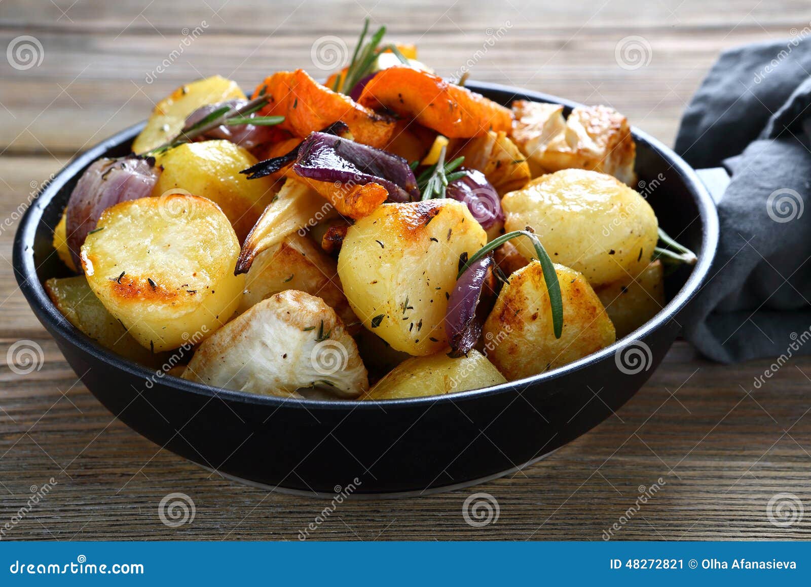 Ovenbaked vegetables stock image. Image of baked, view 48272821