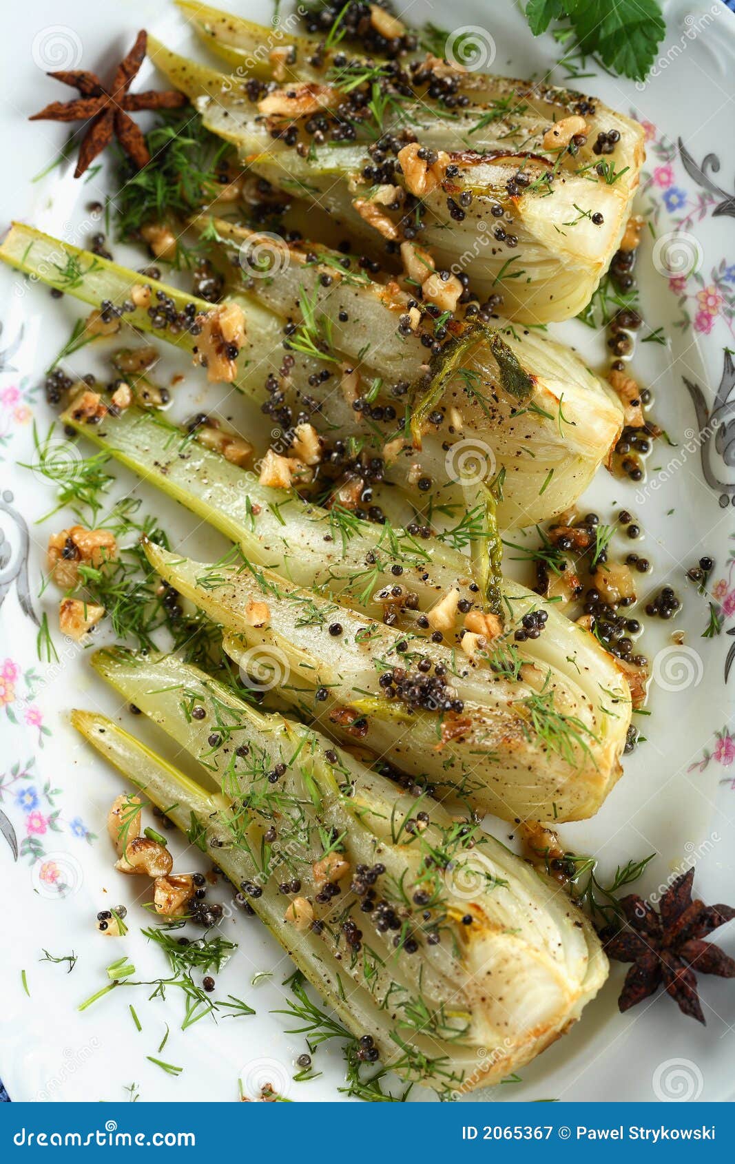 Oven fennel with anise stock image. Image of porcelain 2065367