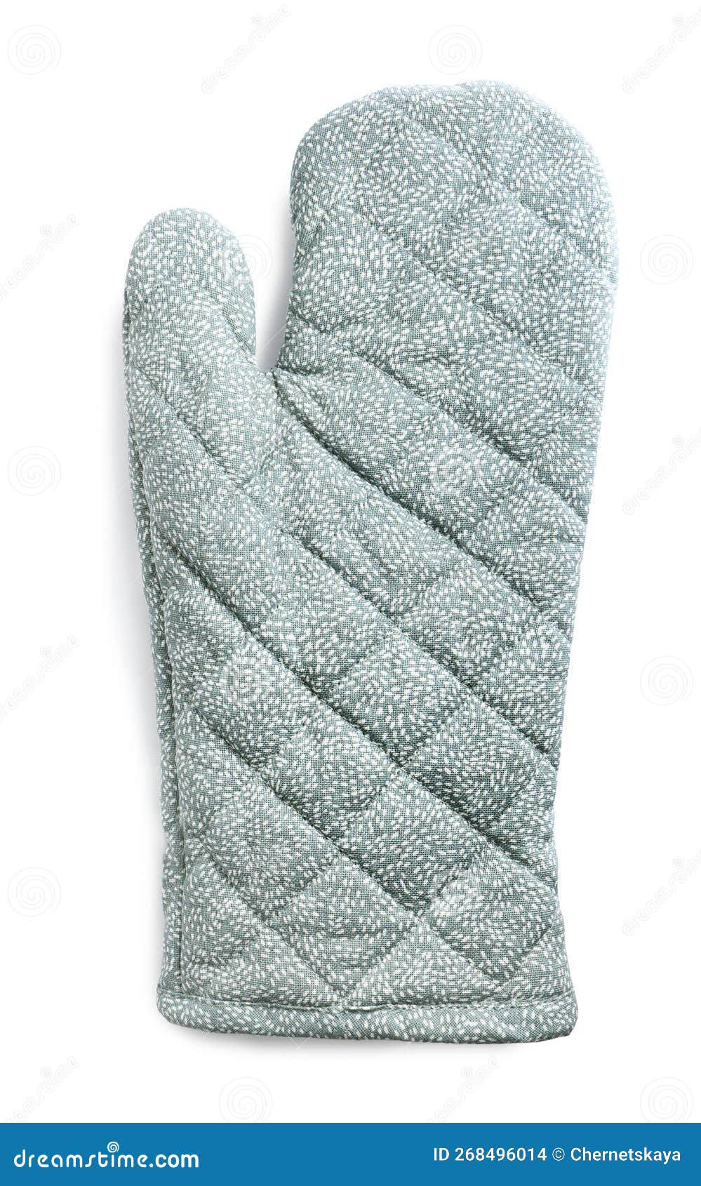 Oven Glove for Hot Dishes Isolated on White, Top View Stock Photo