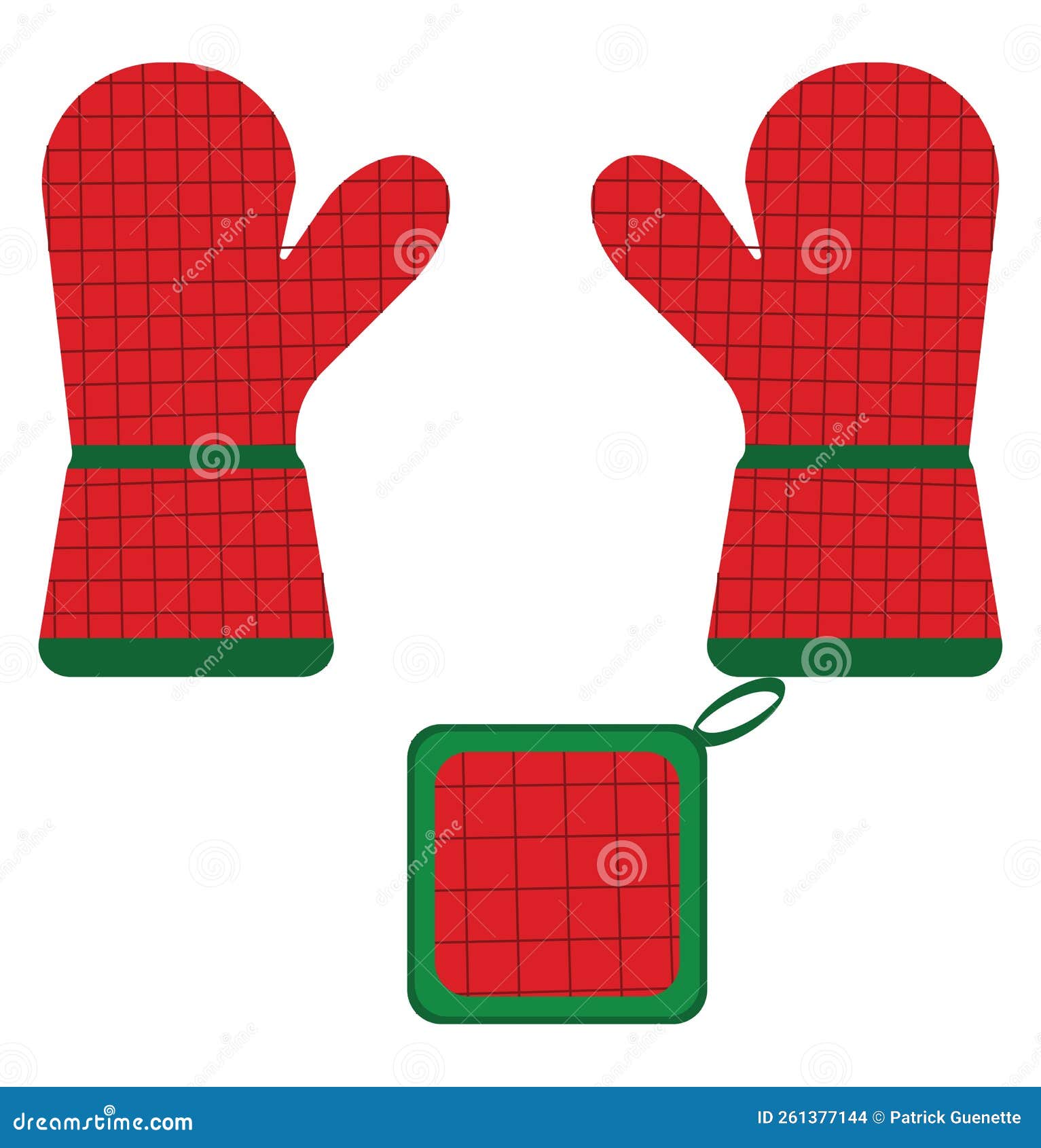 Oven gloves, icon stock vector. Illustration of equipment 261377144