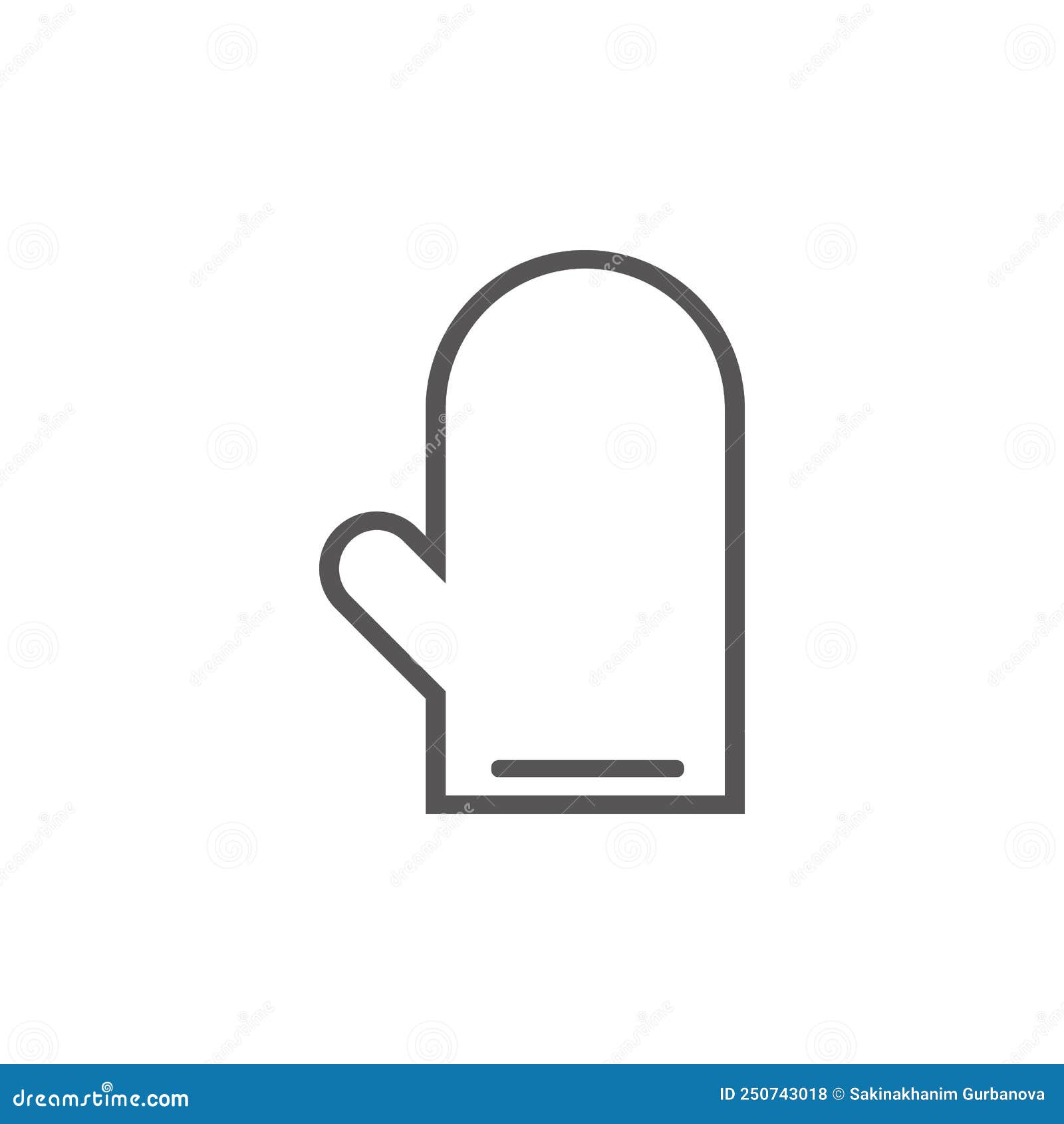 Oven Mitt Icon Vector RoyaltyFree Illustration