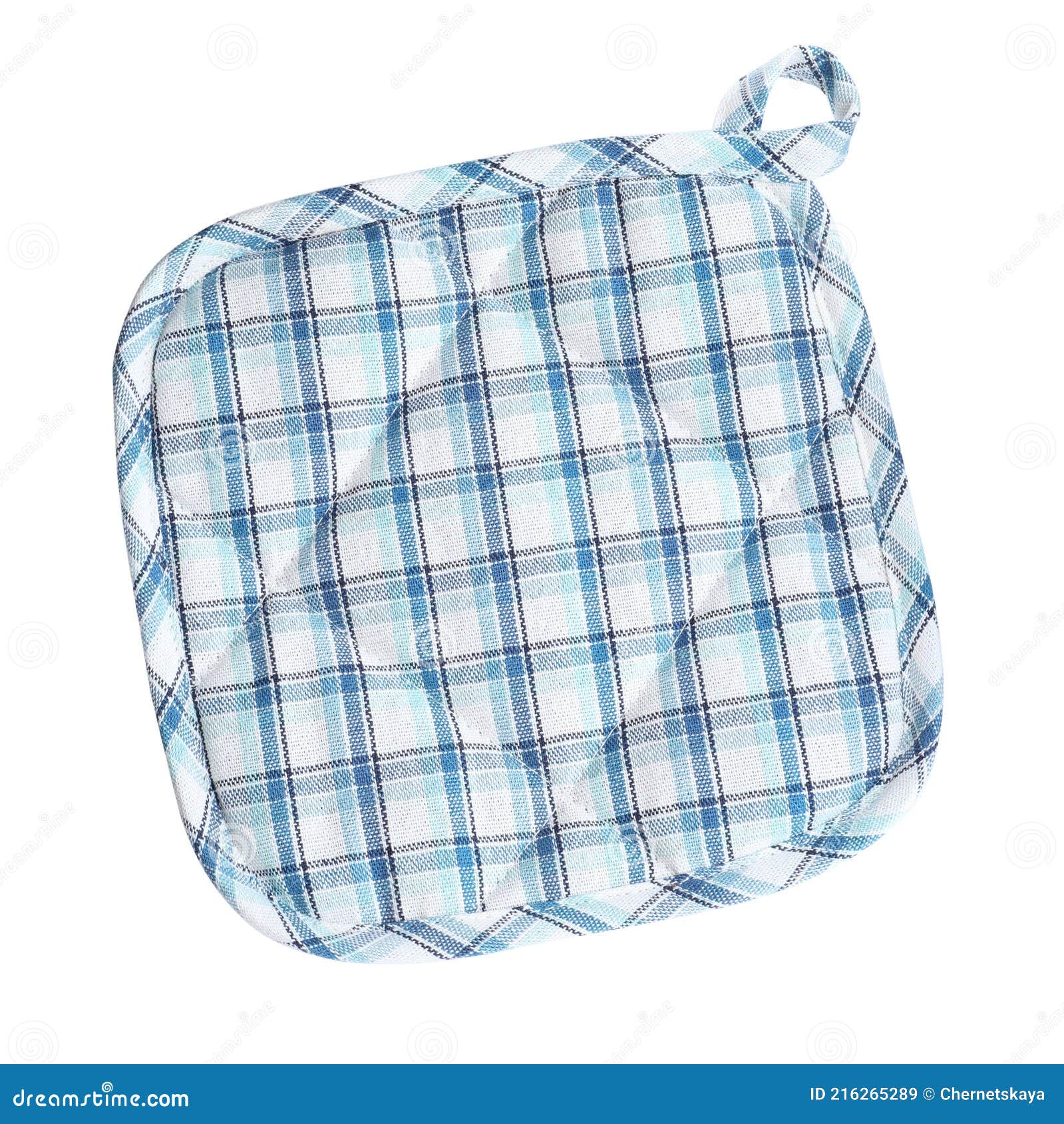 Oven Potholder for Hot Dishes on White Background, Top View Stock Image