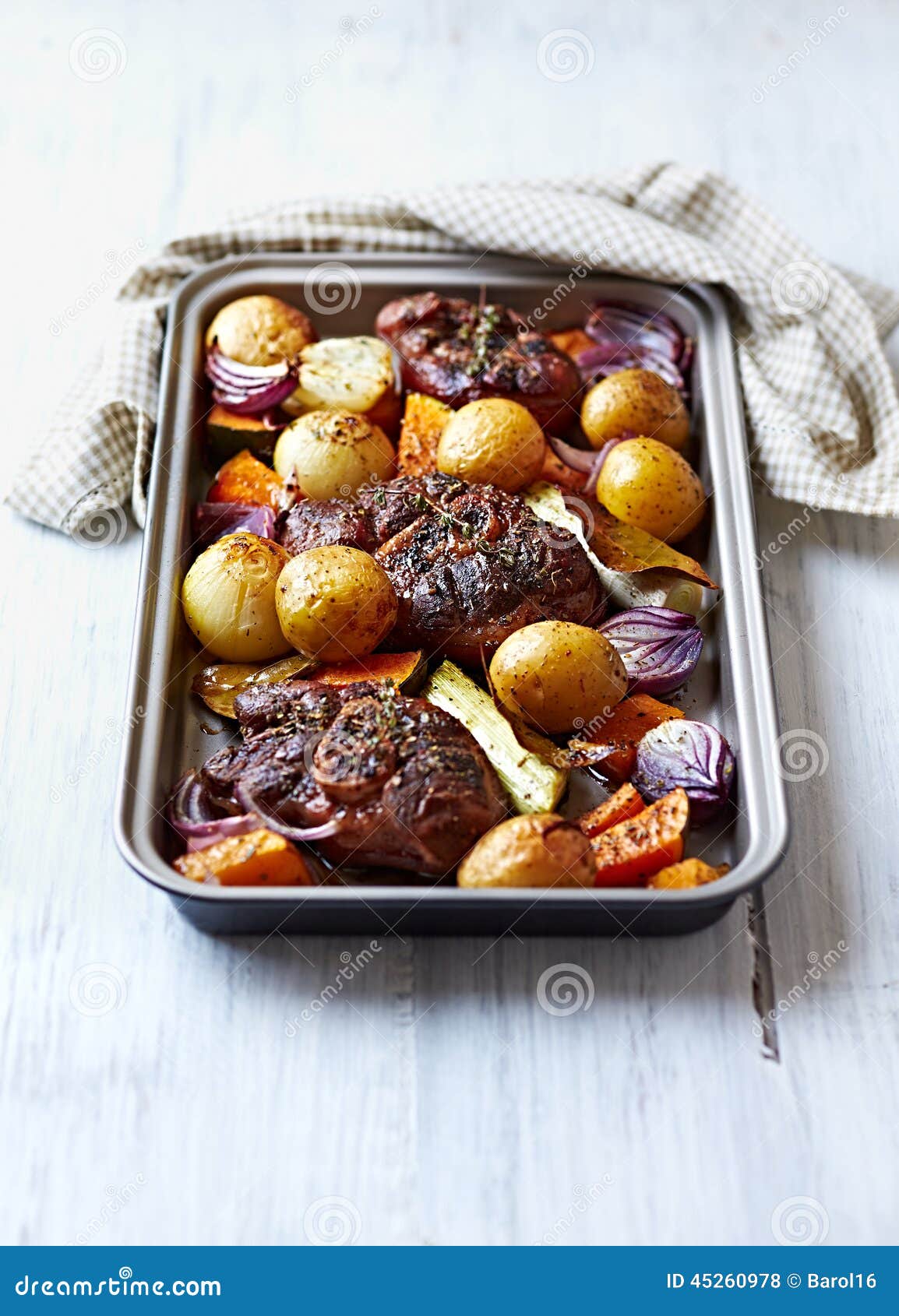 OvenRoasted Eisbein with Autumn Vegetables Stock Photo Image of oven
